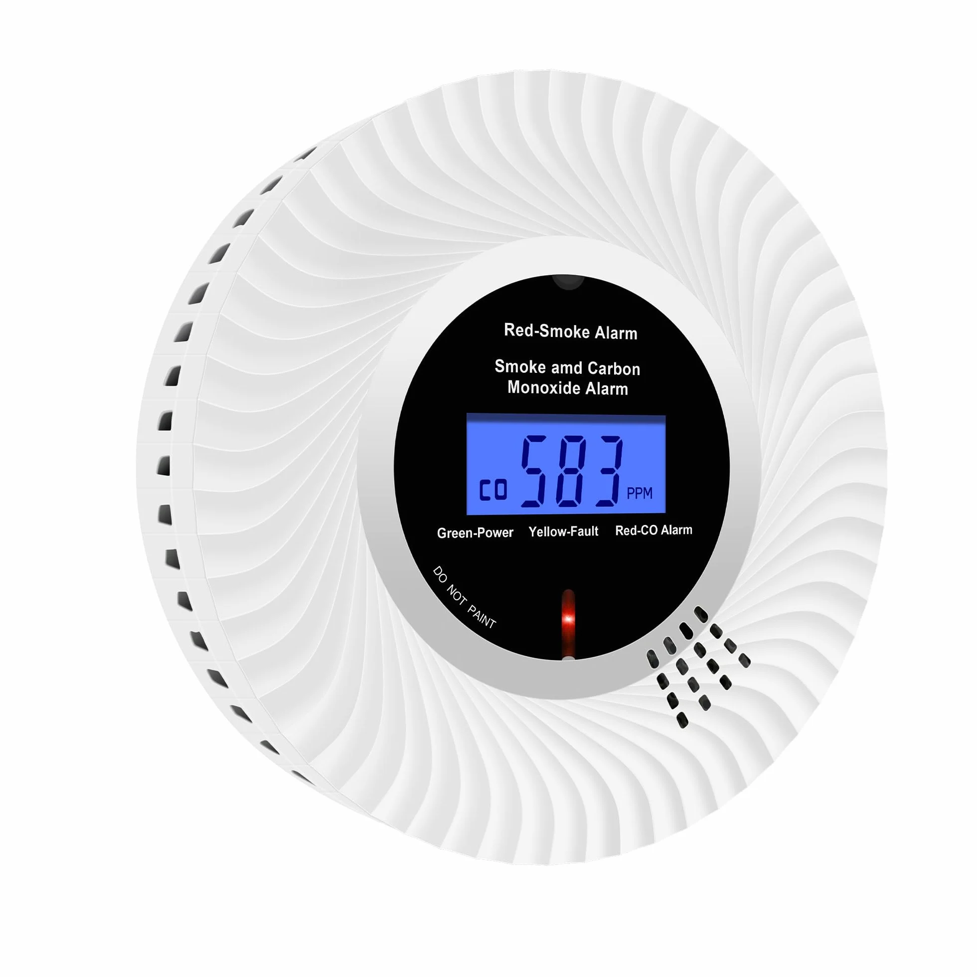 Czujnik dymu i tlenku węgla z wyświetlaczem LCD i 10-letnią baterią, EN14604, EN50291