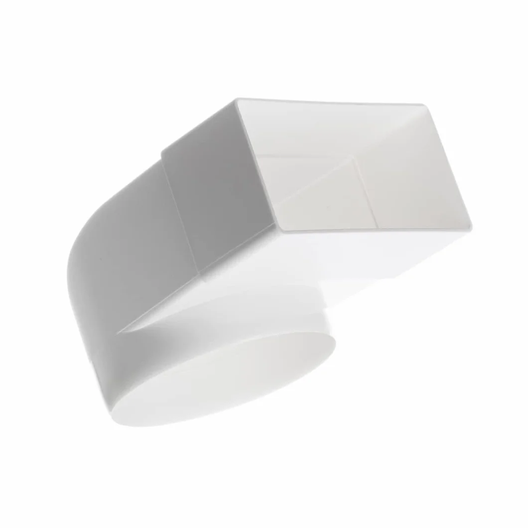 Element zwrotny 90° Ø 100-110 x 55 mm kanał płaski prostokątny rura wentylacyjna łącznik