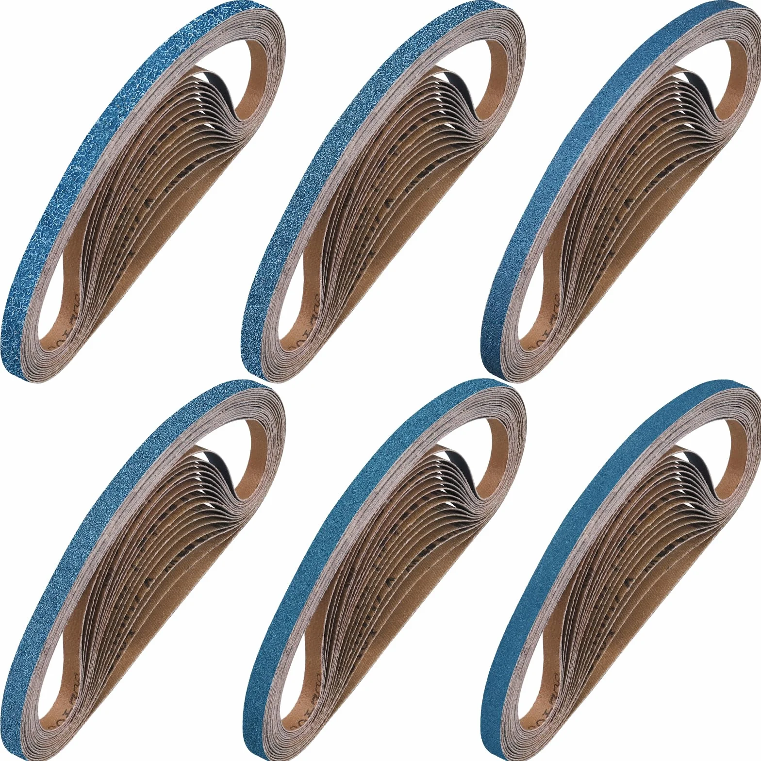 Taśma szlifierska 9 x 533 mm 40 szt. ziarnistość 40/60/80/120/240/400 do metalu drewna