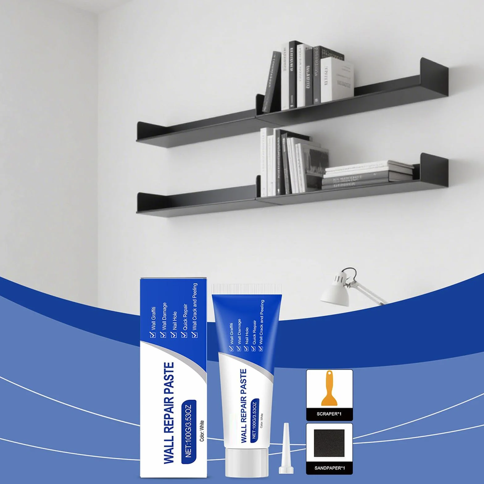 Wall Repair Kit, Drywall Patch Paste, Easy Filler for Hole Repair, Home Accessories, Handy Tool for Wall Fixing