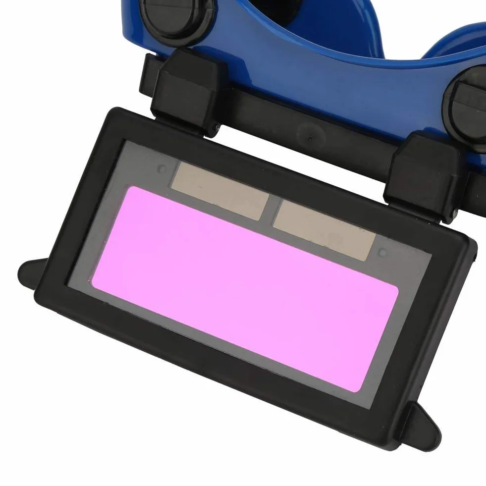 Okulary spawalnicze z automatycznym zaciemnieniem Solar DIN16 niebieskie