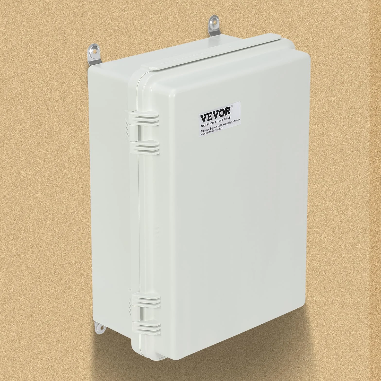 VEVOR Elektryczna skrzynka przyłączeniowa pokrywa z zawiasami do skrzynki elektrycznej ABS 300x200x180mm zatrzask ze stali nierdzewnej wodoodporny IP67 pyłoszczelny do projektów elektrycznych