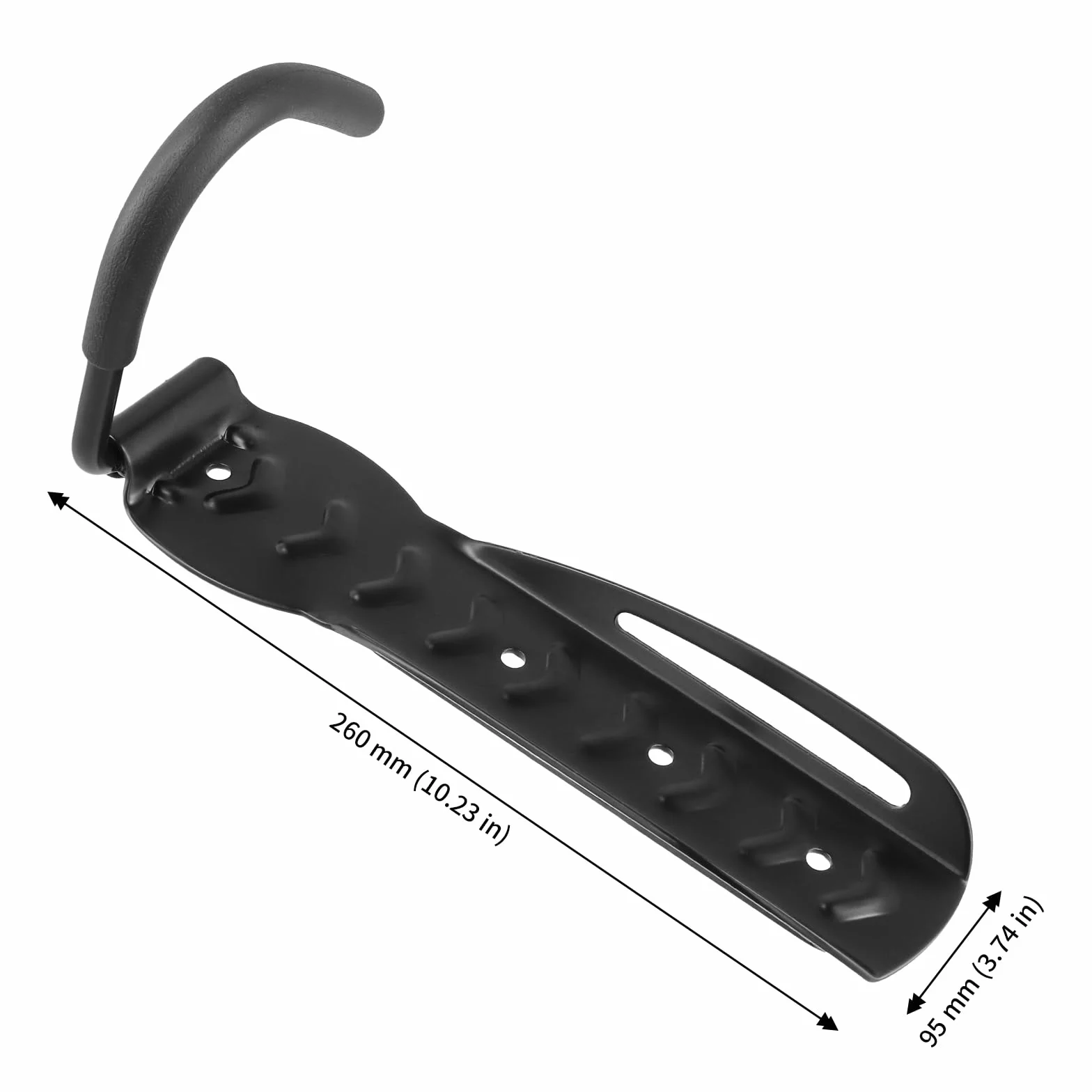 Uchwyt na rower ścienny 4 sztuki 26 x 9,5 cm Czarny