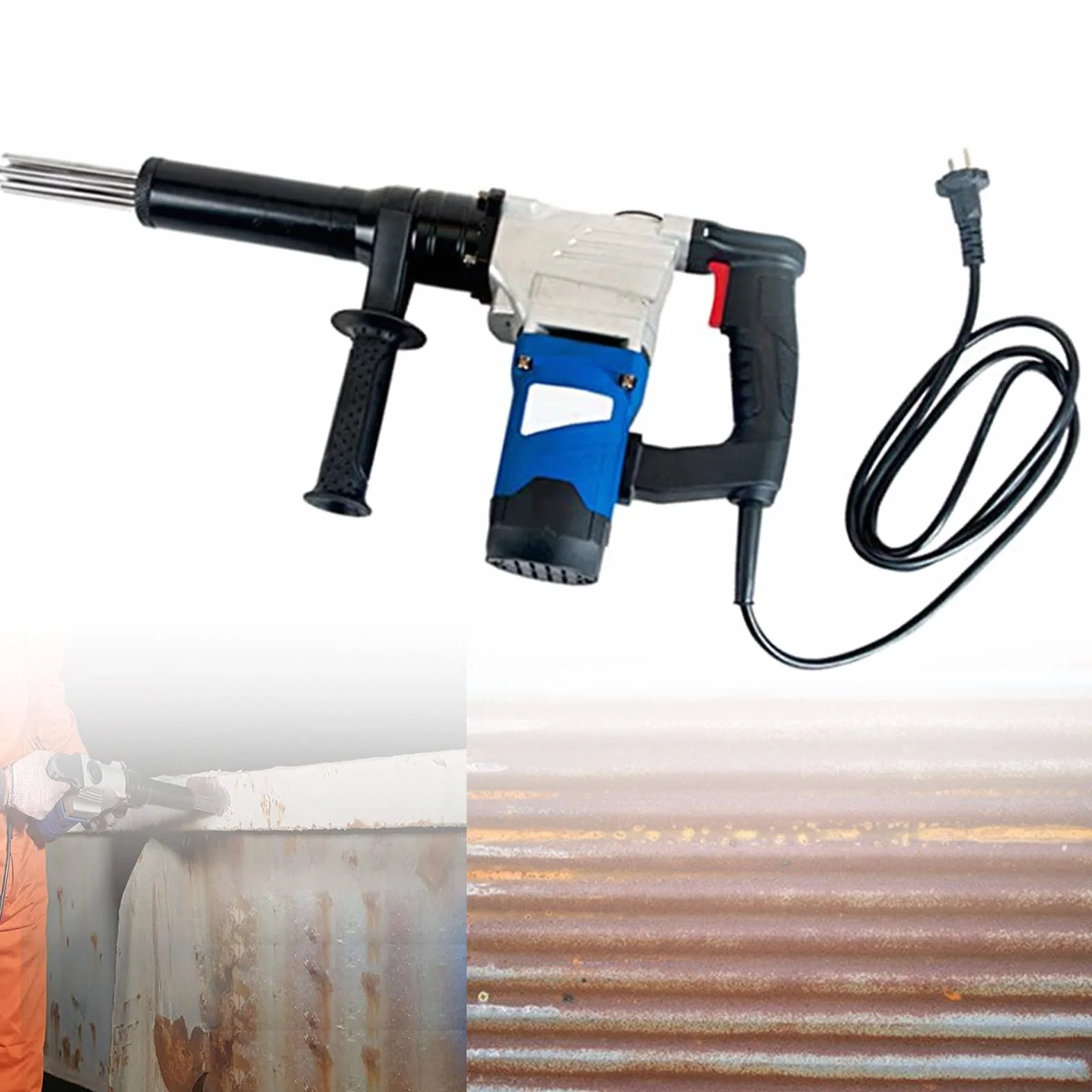 Elektryczny młotek igłowy 1100W pistolet do odrdzewiania 220V