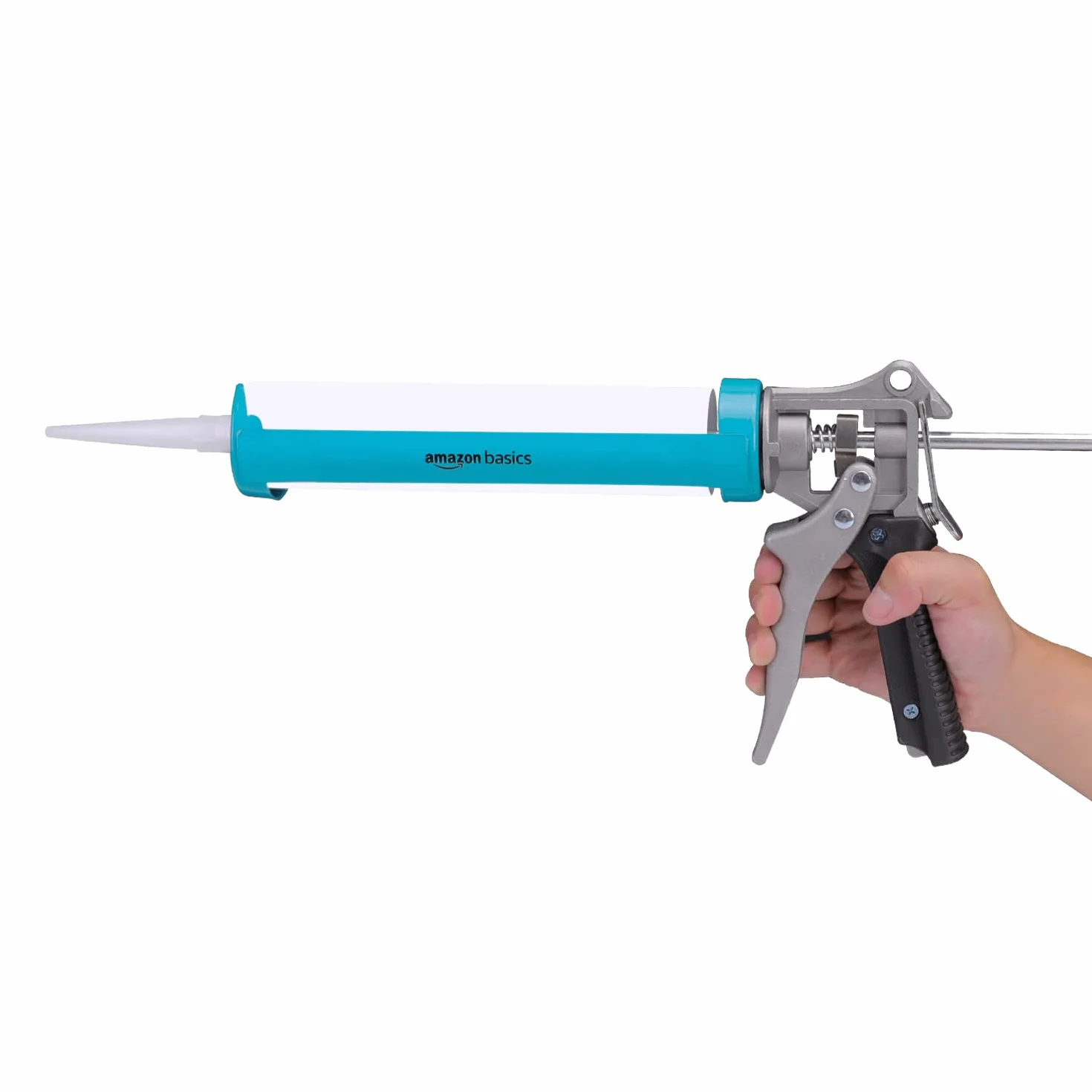 Amazon Basics Pistolet do uszczelniania 310 ml 12:1 aluminiowa rękojeść niebieski/szary
