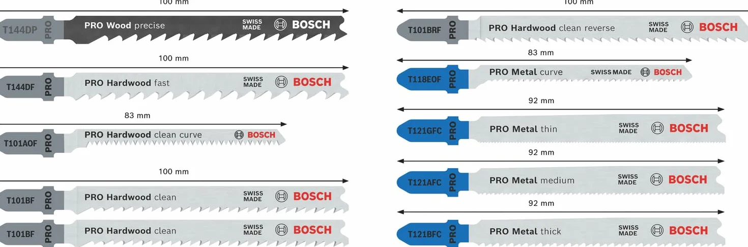 Bosch zestaw brzeszczotów do wyrzynarki 10 szt. 100 mm do drewna i metalu