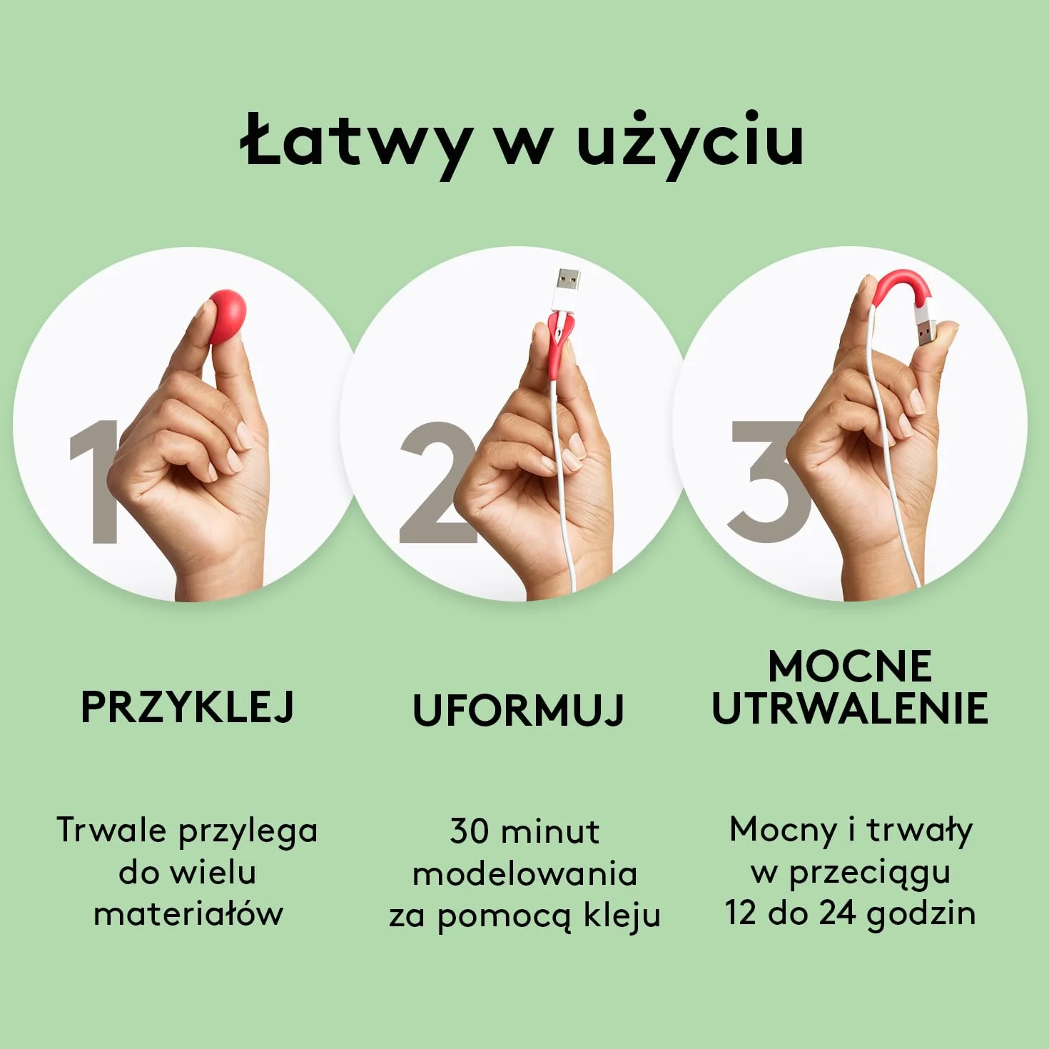 tesa Sugru uniwersalny klej formowalny silikonowa guma do napraw klejenia mocowania ośmiopak 8 x 3,5 g czarny