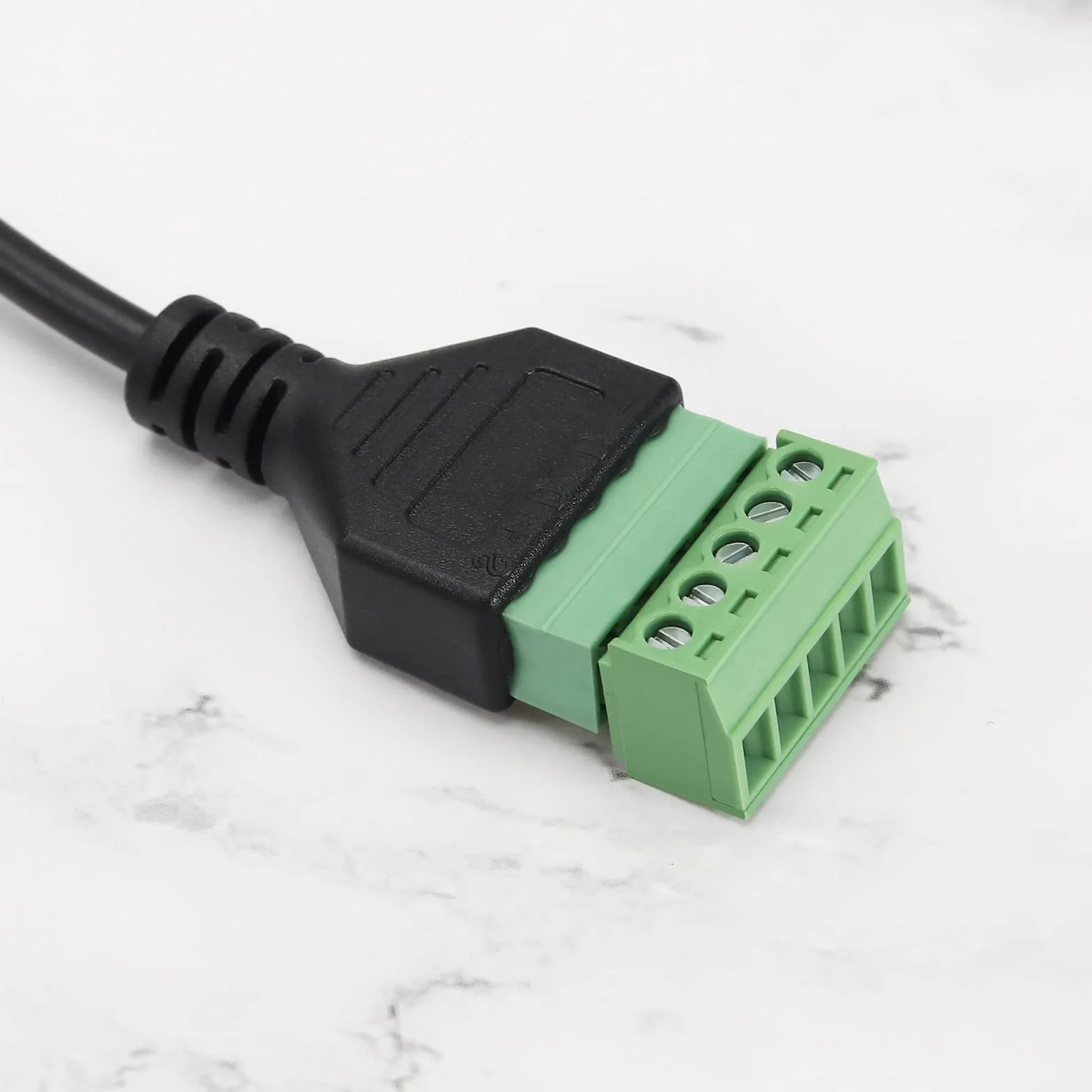 2 szt. Złącze zaciskowe USB C bezszwowe, wtykowe typu C, męskie/żeńskie, 5-pinowe listwy zaciskowe śrubowe, adapter do ładowania i przedłużanie transmisji danych