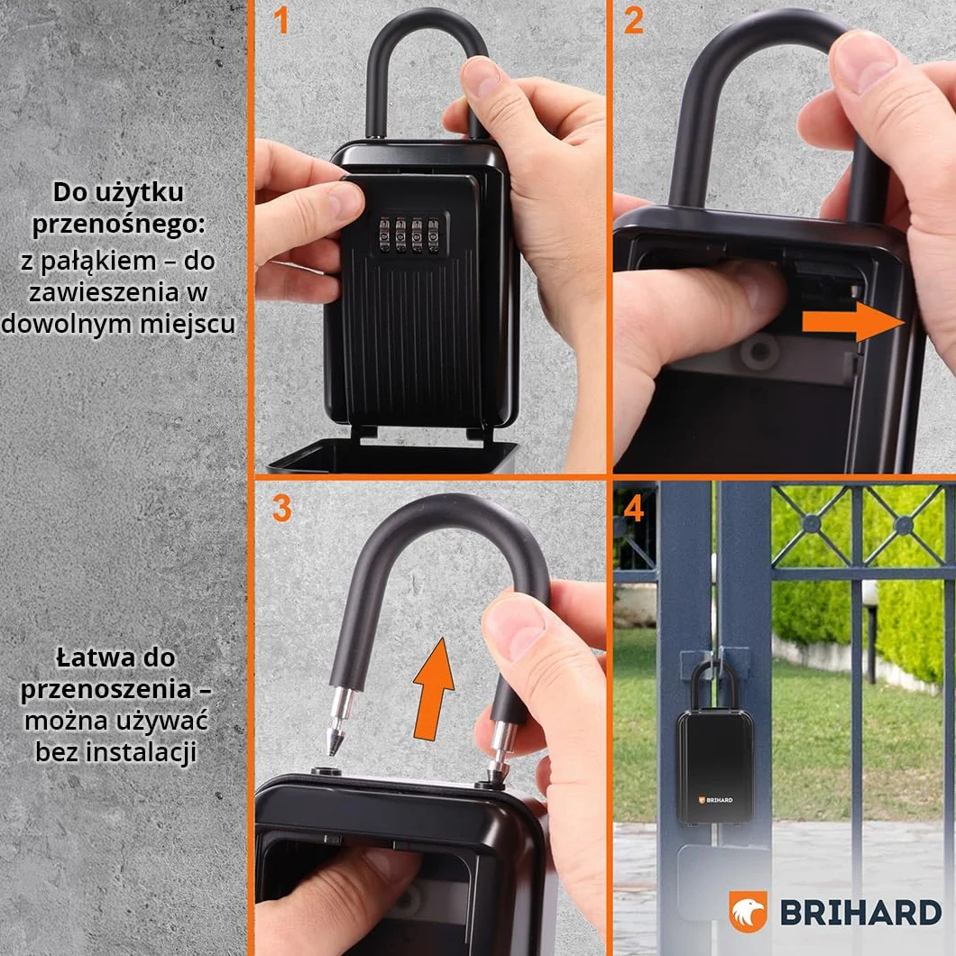 Key Lock Box All Season Shackle XL przenośna skrzynka na klucze zewnętrzny sejf z wodoodporną osłoną zamkiem szyfrowym