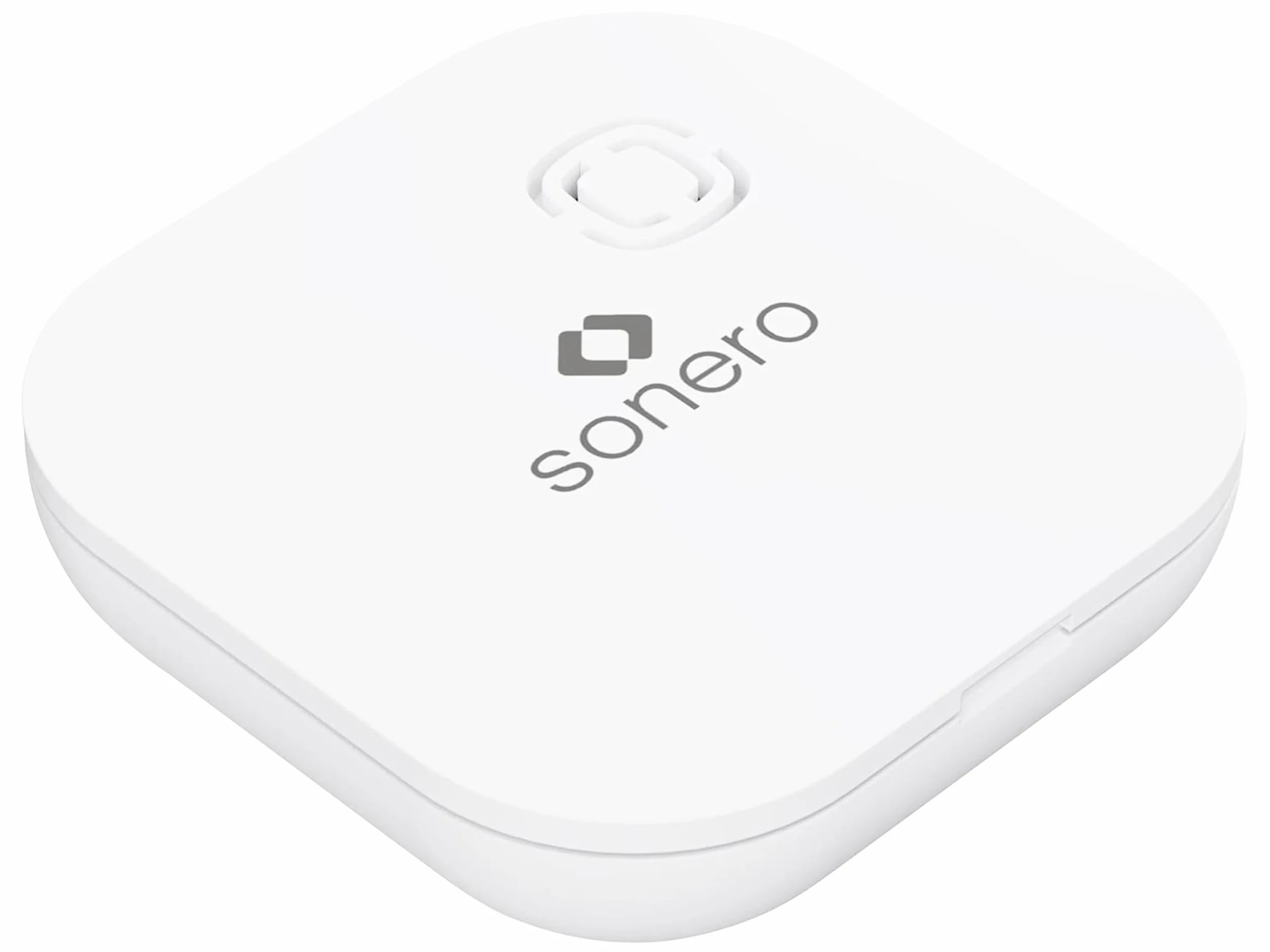 sonero Czujnik wody, zasilany bateryjnie, alarm dźwiękowy 70 dB, światło LED i głośnik, biały