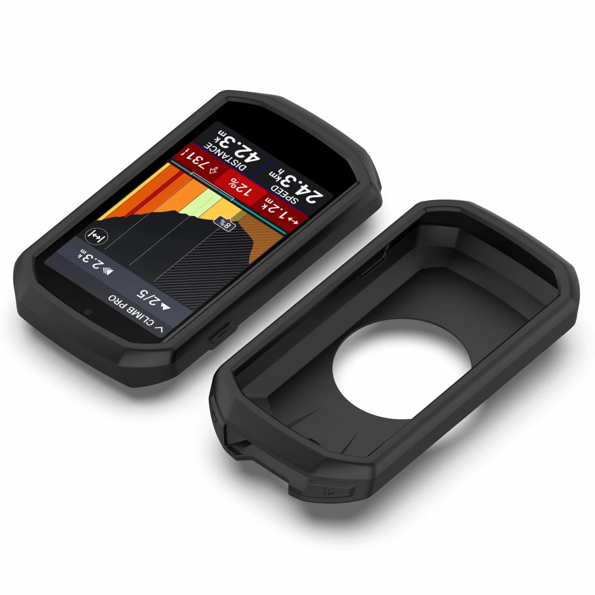 Silikonowe Etui do Garmin Edge 1050 - Odporne na Wstrząsy i Upadki, Przenośne, Ultralekkie Etui Podróżne do Komputera Rowerowego GPS (Tylko Osłona) (Czarne)