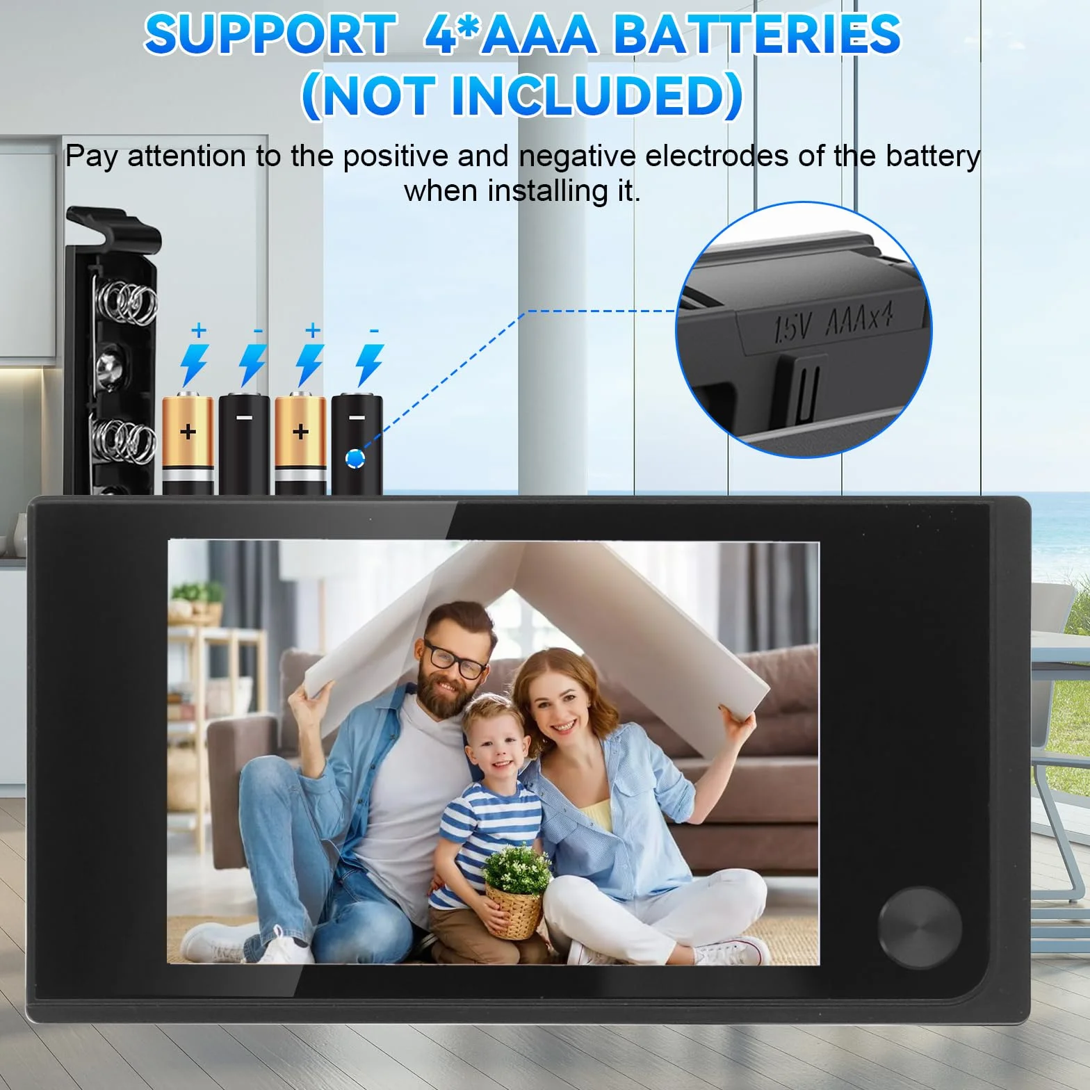 Cyfrowa kamera wizjer drzwiowy 3,5" LCD 120° elektroniczne kocie oko do bezpieczeństwa domowego