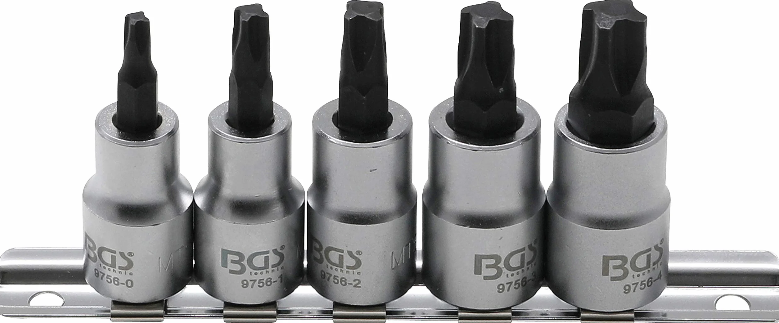 BGS 9756 Zestaw nasadek do bitów 10 mm (3/8") 5-częściowy profil 4-kątna MTS