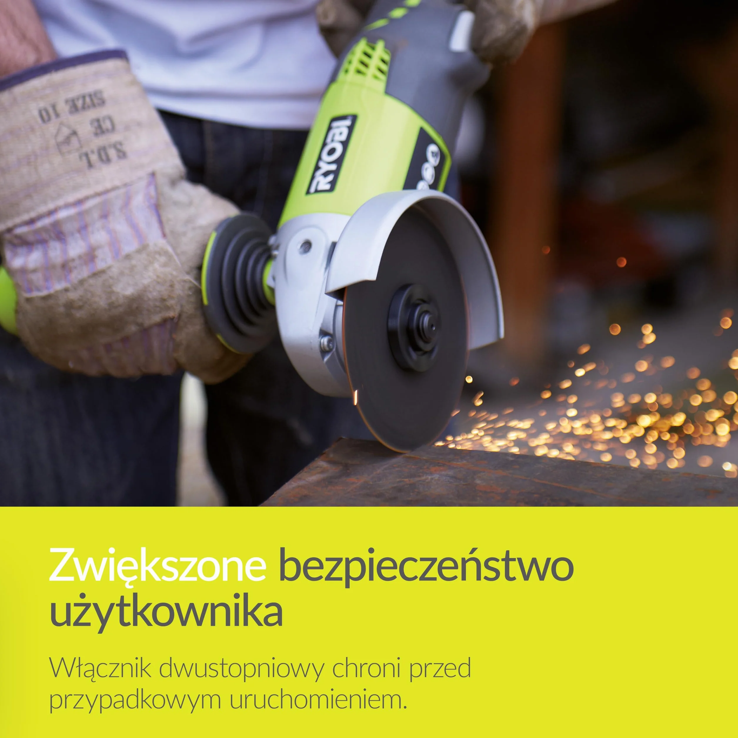 Ryobi R18AG-0 Szlifierka Kątowa Akumulatorowa 115 mm 18 V