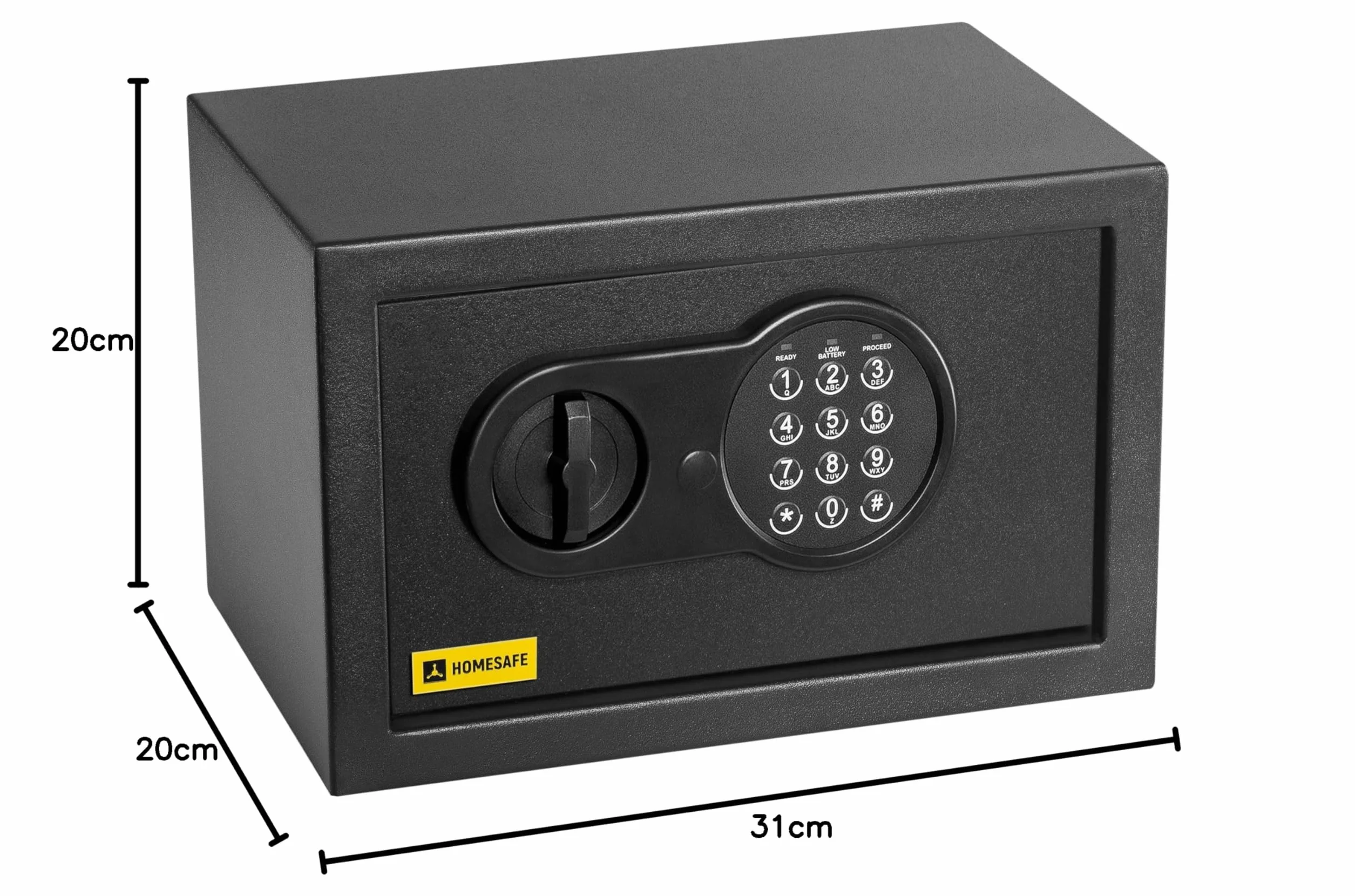 Homesafe HV20E Sejf elektroniczny 20x31x20cm Carbon Satynowa Czerń