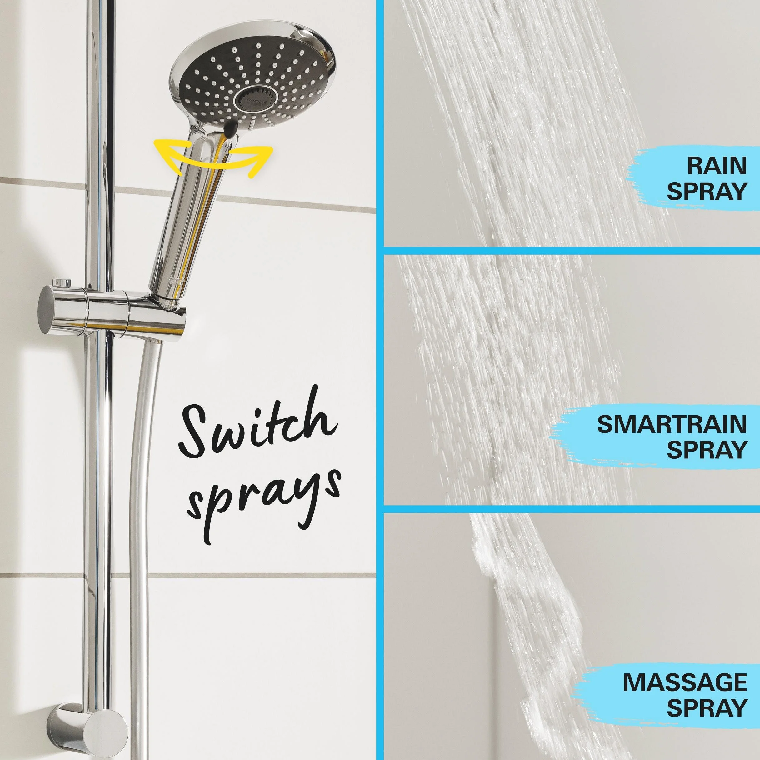 Grohe Vitalio Joy 260 Zestaw Prysznicowy Srebrny Ø 260mm