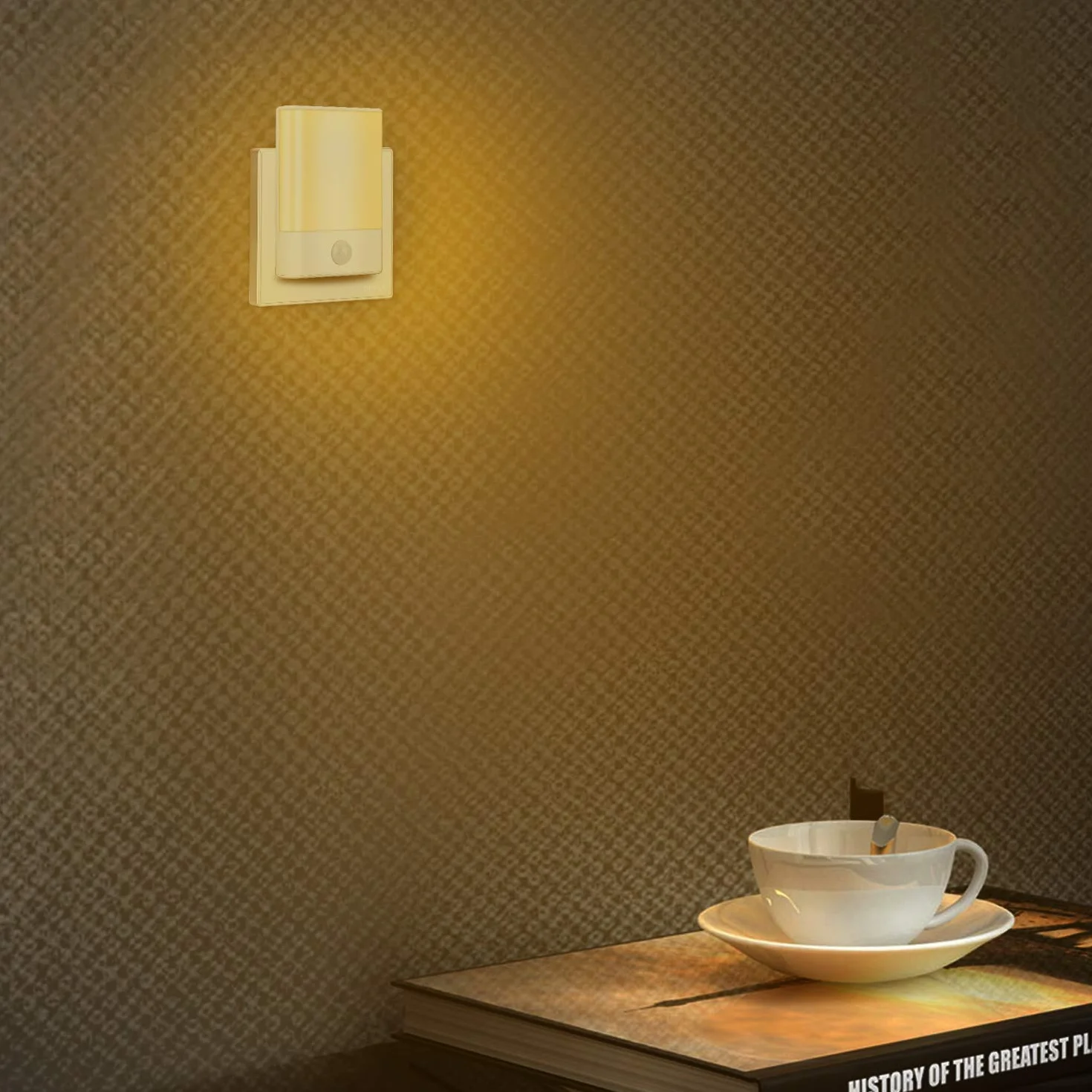 Brisun lampki nocne LED z czujnikiem ruchu 4 sztuki 3 tryby ciepła biel