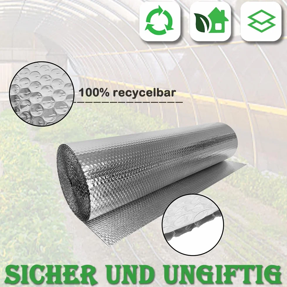 Folia izolacyjna aluminiowa bąbelkowa 1 m x 30 m odblaskowa