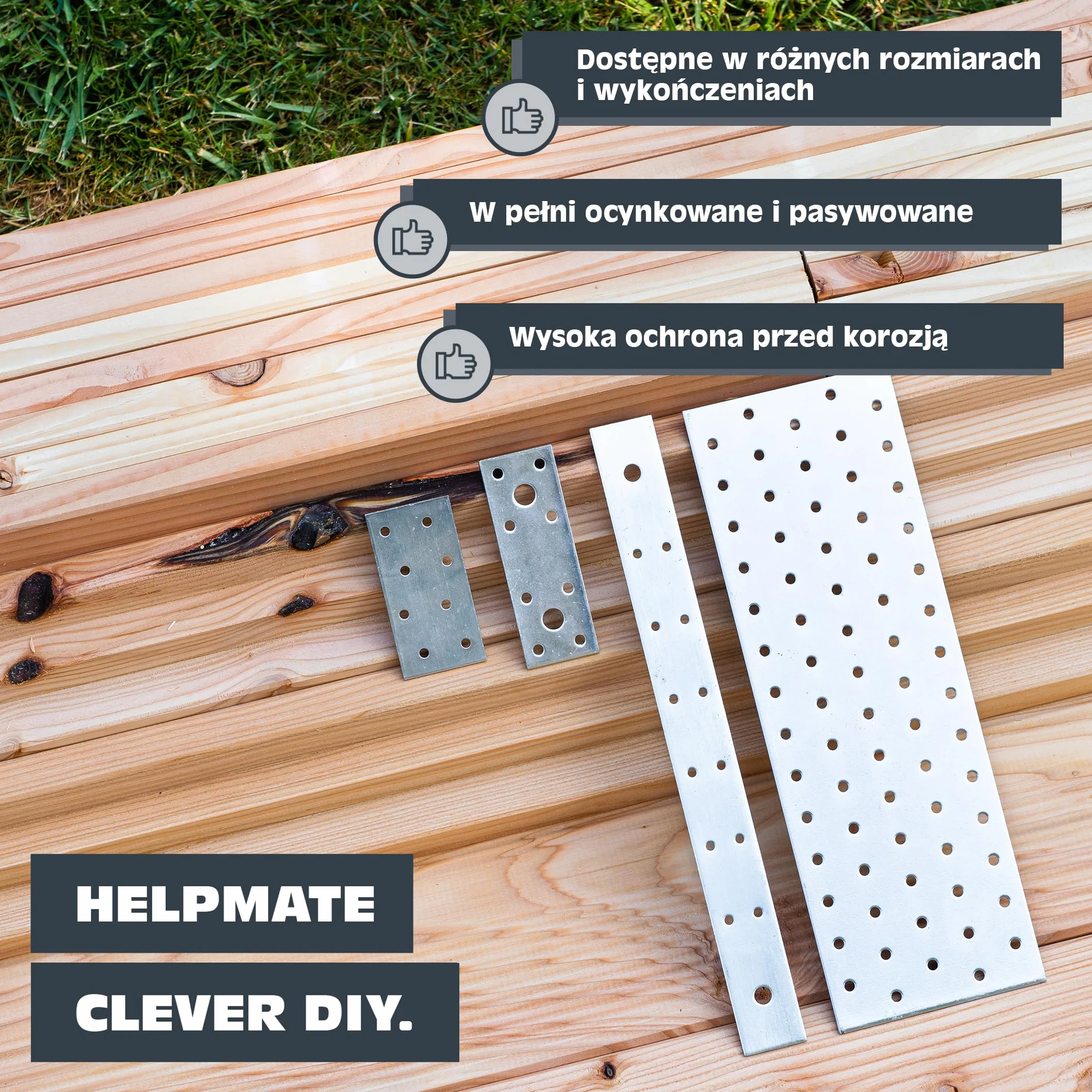 Płyt perforowanych 40 x 100 mm ocynkowane łączniki do drewna 12 sztuk