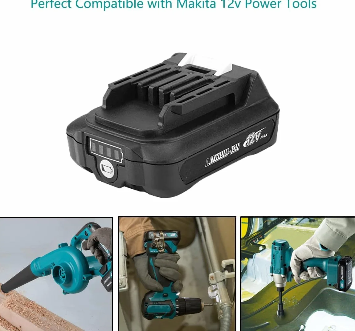 Makita 12V CXT Bateria i Ładowarka BL1021B BL1016 BL1041B