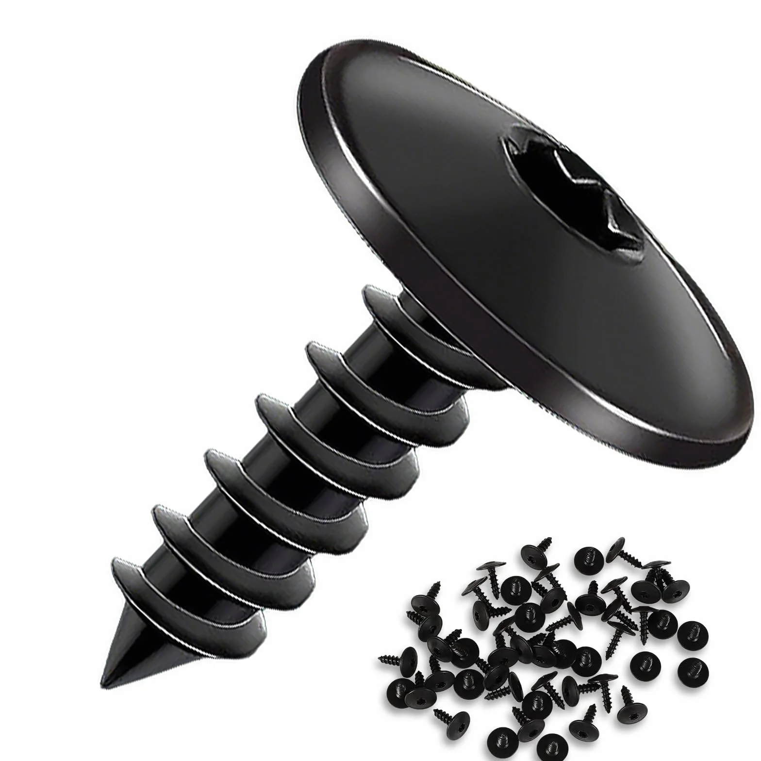 Wkręty blachowe M5 x 16 mm czarne do drzwi samochodowych 120 sztuk
