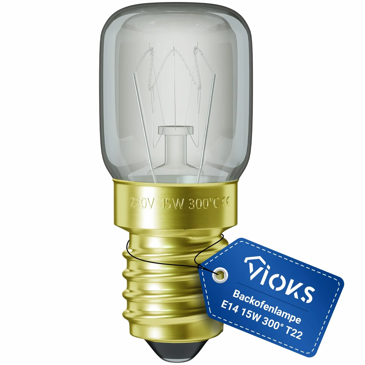 VIOKS Żarówka E14 15W 230V 300°C 22mm Ø48mm T22 do Neff AEG Bauknecht