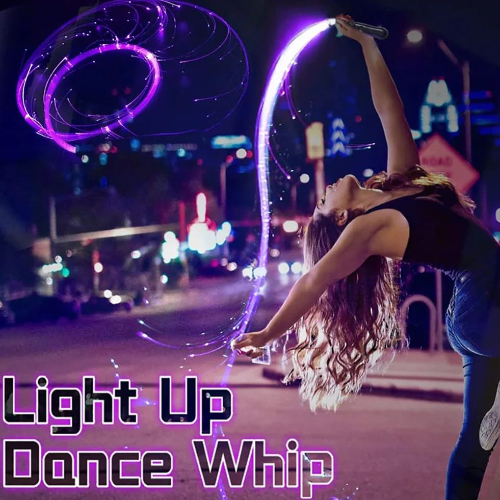 Fiber Optic Whip Dance LED 360° 7 Colors 36 Light Effects Party Disco