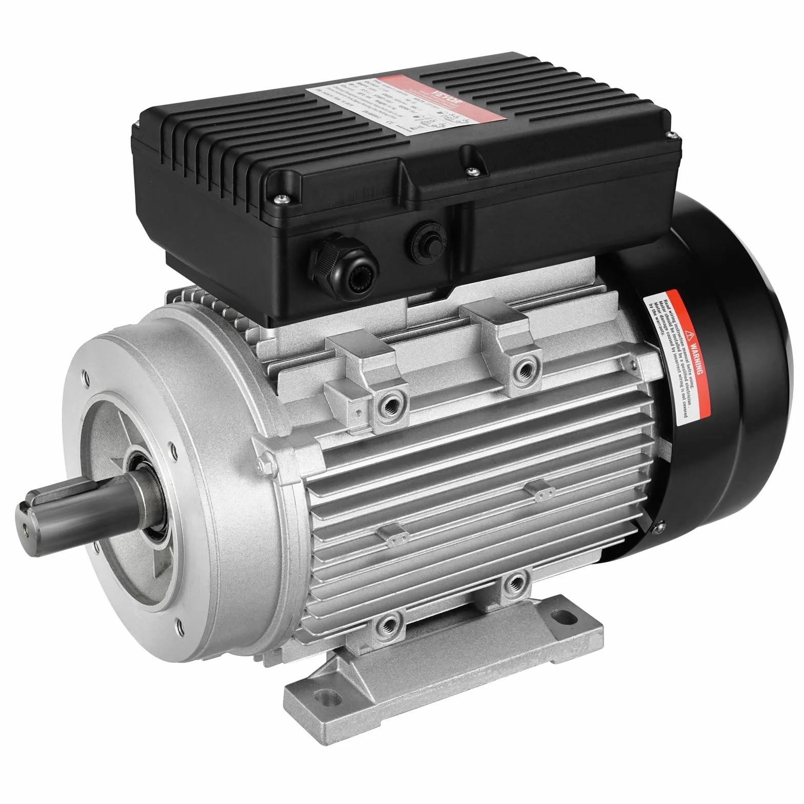 VEVOR Silnik elektryczny 1,5 kW jednofazowy 1400 obr/min AC 220-240 V rama 90L B34 wał sześciokątny 24 mm