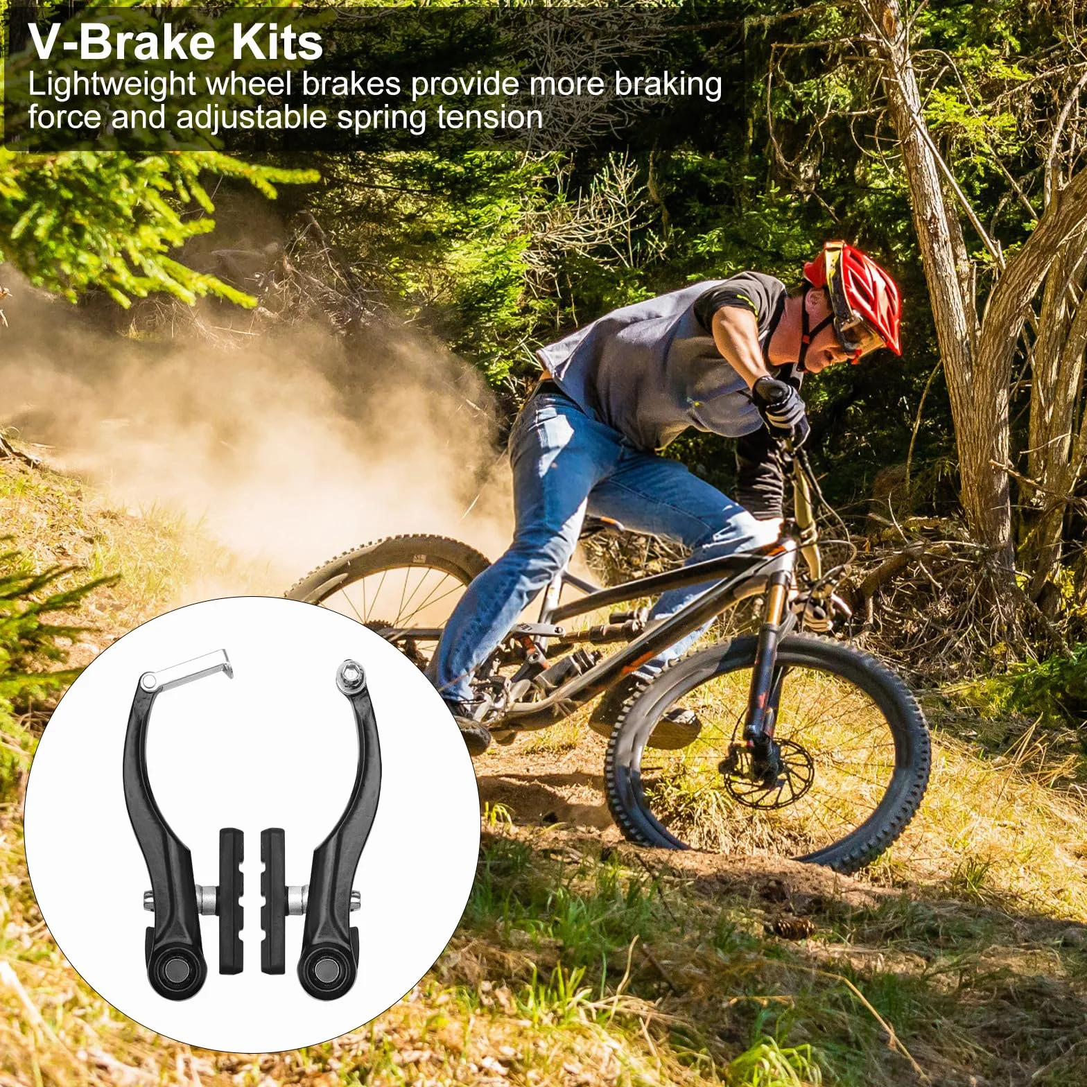 Shimano V-Brake Aluminiowy Zestaw Hamulców Górskich, Przód i Tył, Zamiennik do Rowerów
