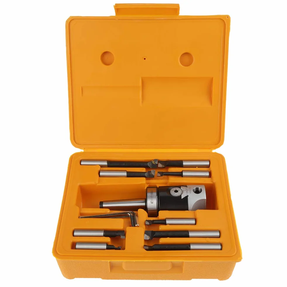 Bohrkopf SET MT2 M10 50mm 12mm Bohrstangen Deichselgewindefräsmaschine Zubehör