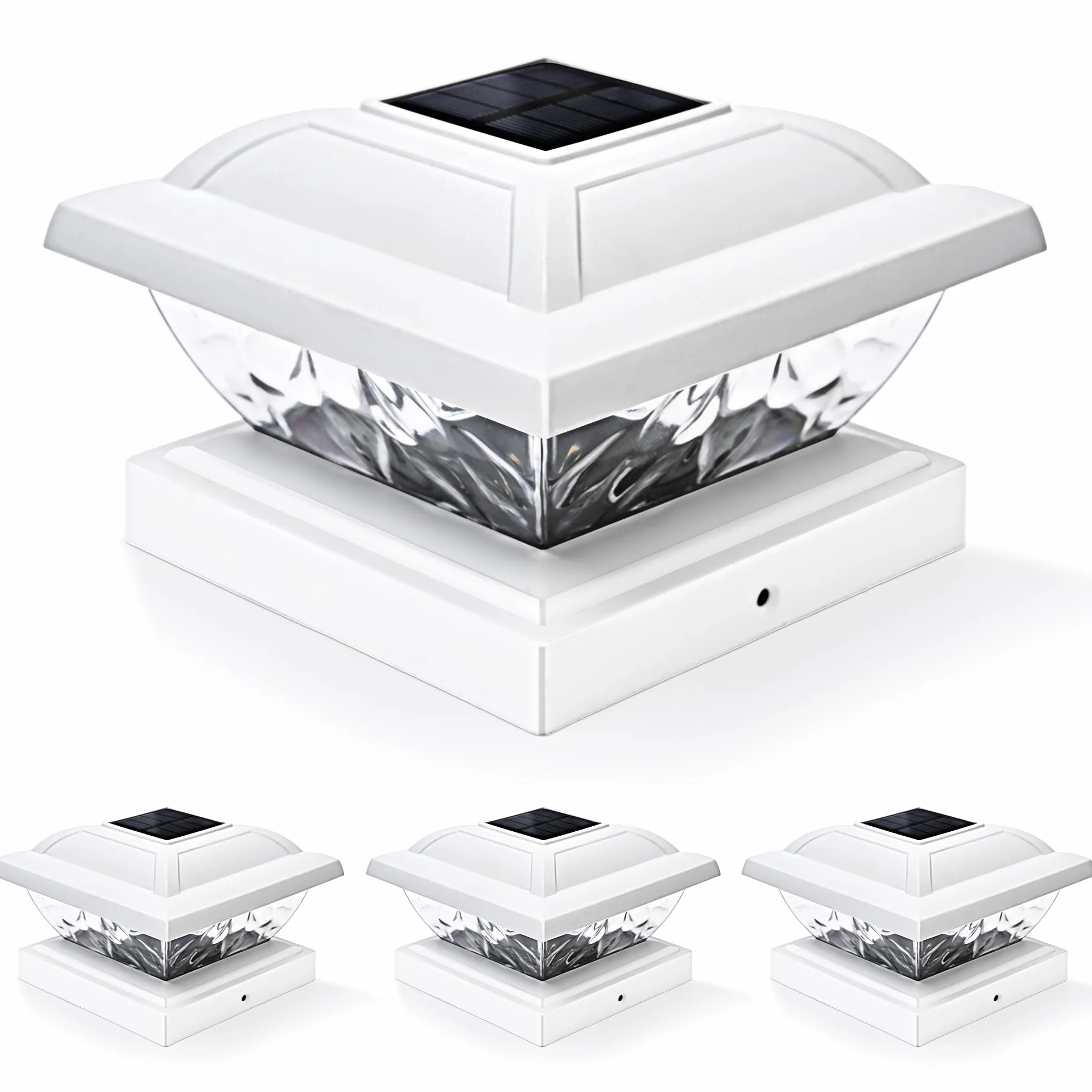 Solpex solarne lampy słupkowe LED IP65 5×5 4×4 3,5×3,5 cala/13×13 10×10 9×9 cm do ogrodu tarasu