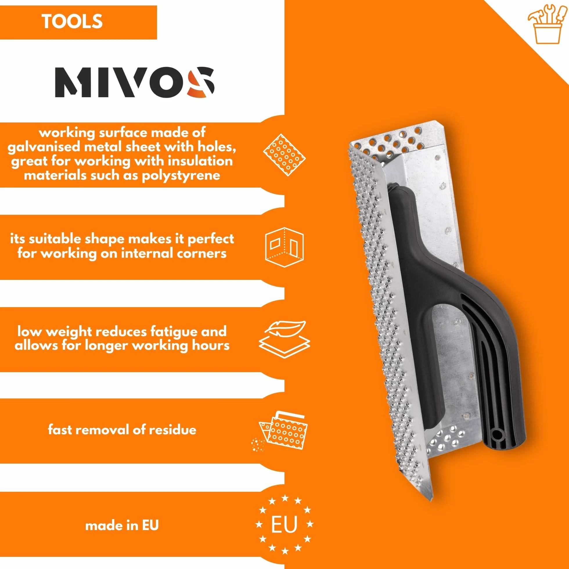 MIVOS Paca do styropianu 260 mm z ocynkowanej blachy stalowej
