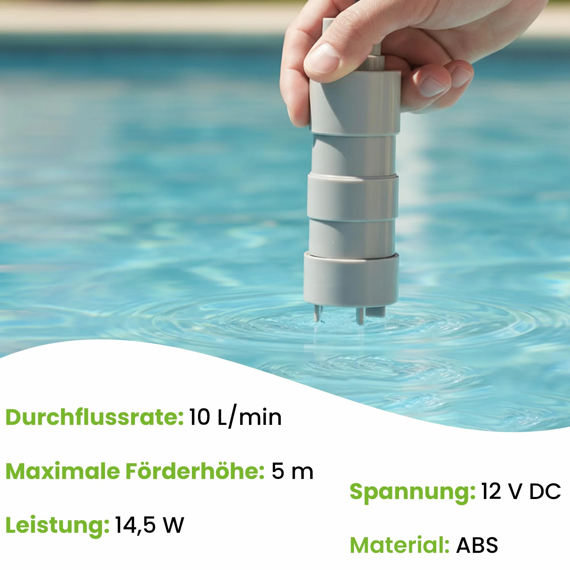Offgridtec Pompa zanurzeniowa 12 V DC 10 l 0,5 bar 5 m