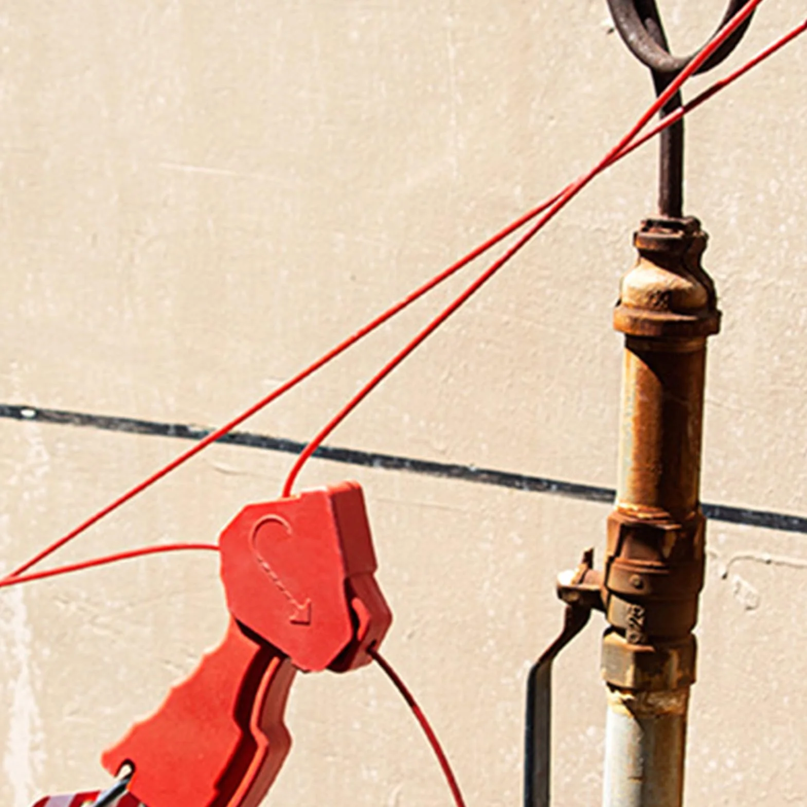 Lockout Tagout Cable Lock, Adjustable Stainless Steel Safety Lock for LOTO