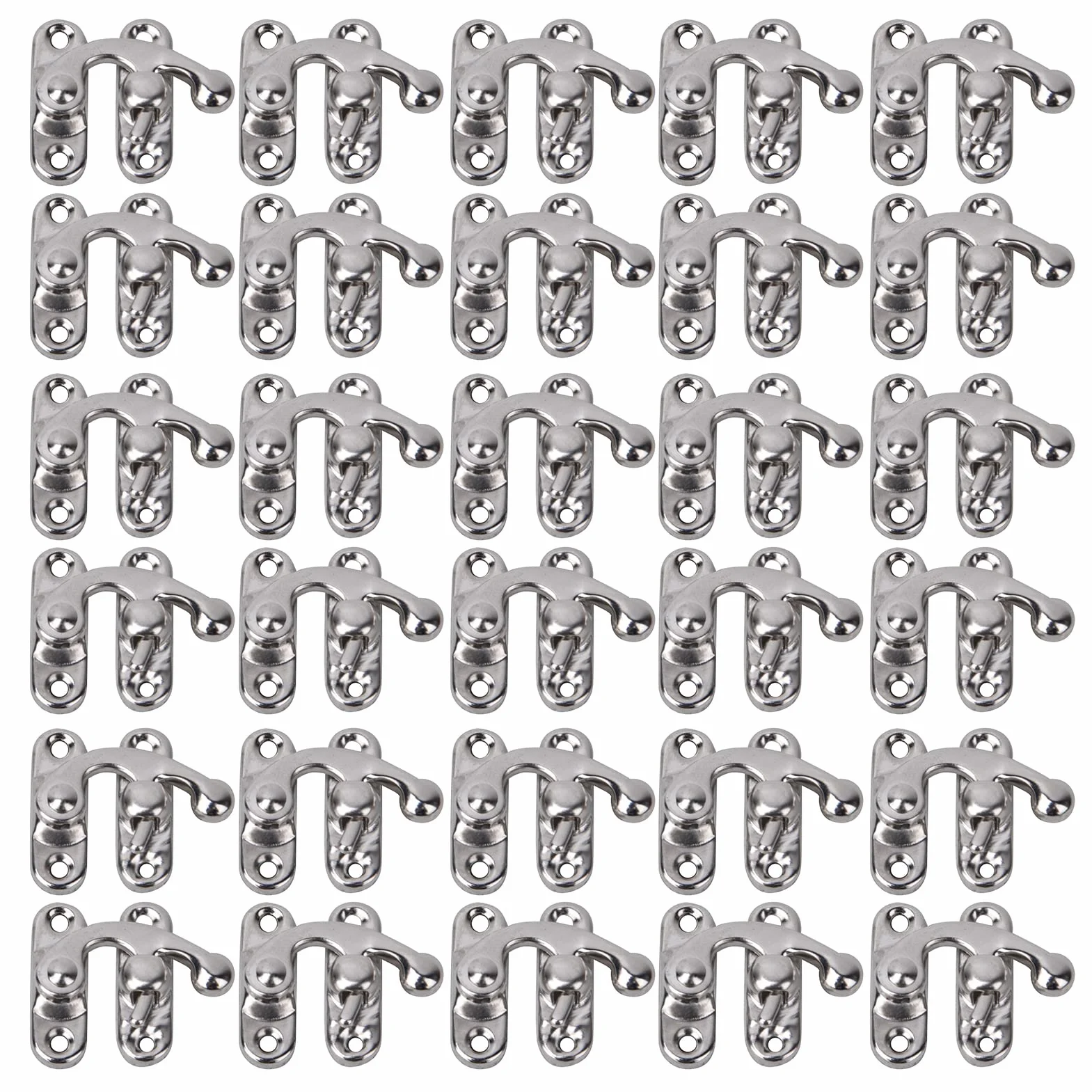 Zatrzask Vintage Metalowy 32mm x 28mm Srebrny Prawy Hak do Walizki