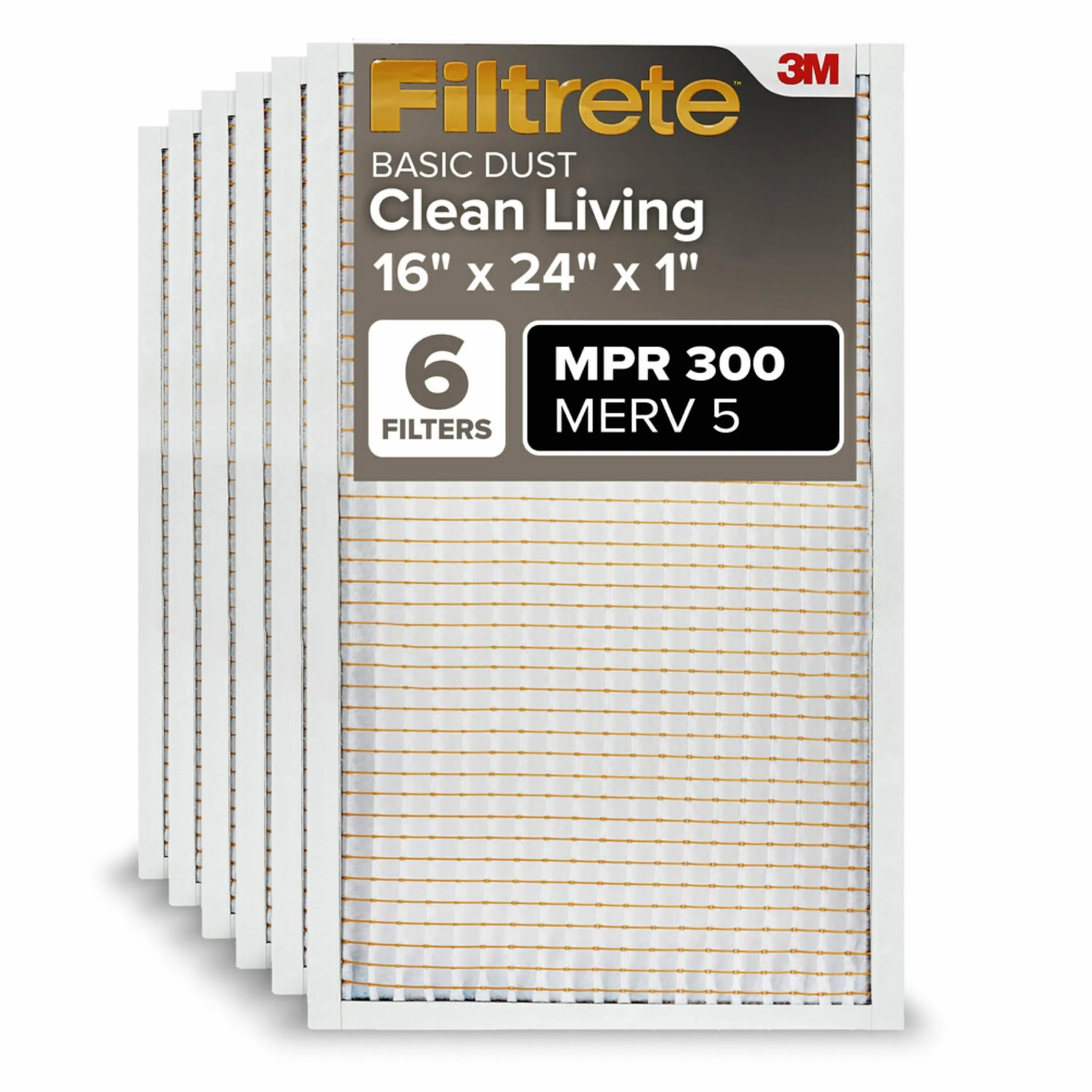 Filtrete 16 x 24 x 1 filtr powietrza MPR 300 6-pak 15,81 x 23,81 x 0,8
