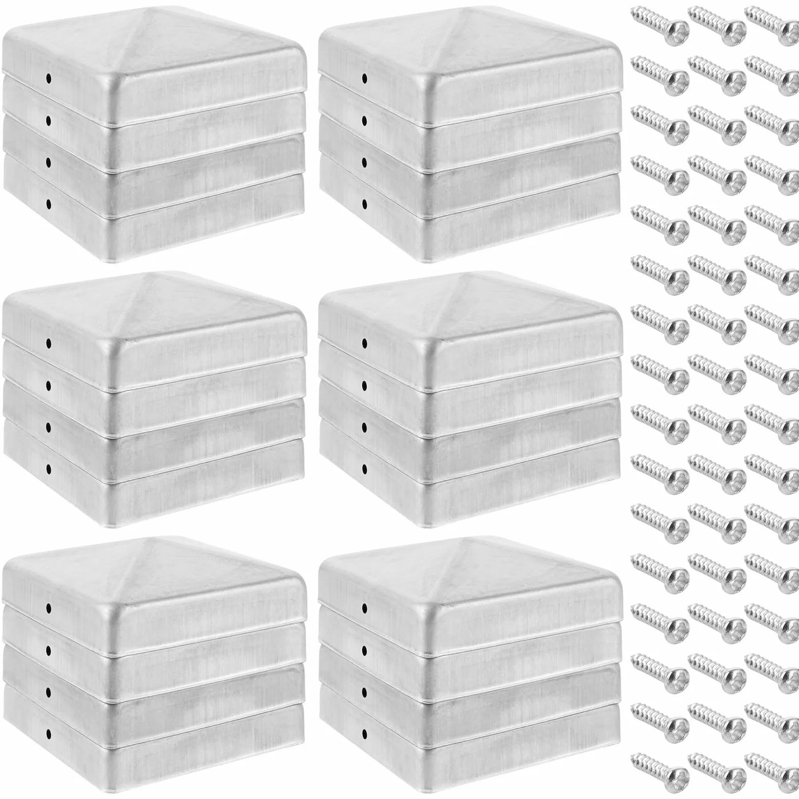 Zaślepki na słupki 90x90 mm 9x9 cm metalowe osłona słupków ogrodzeniowych