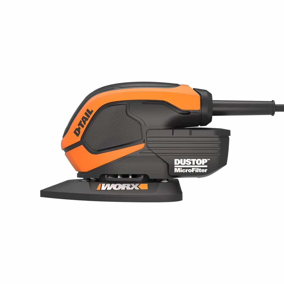 WORX WX648 szlifierka 65 W 230 V ergonomiczna ręczna Duststop mikrofiltr