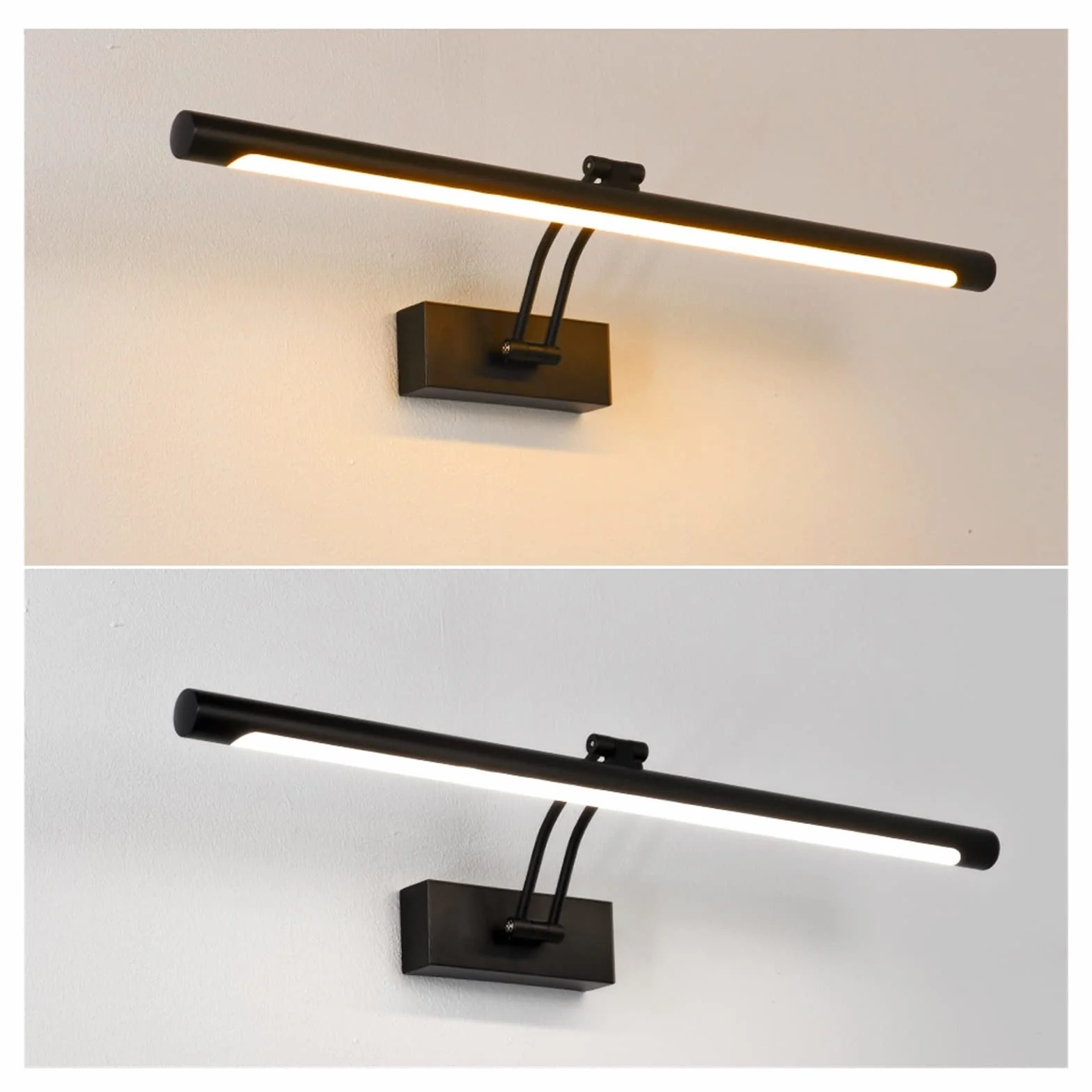 Bezprzewodowa Lampa Do Obrazu, Nowoczesna lampa ścienna led czarna srebrna 80 100 cm