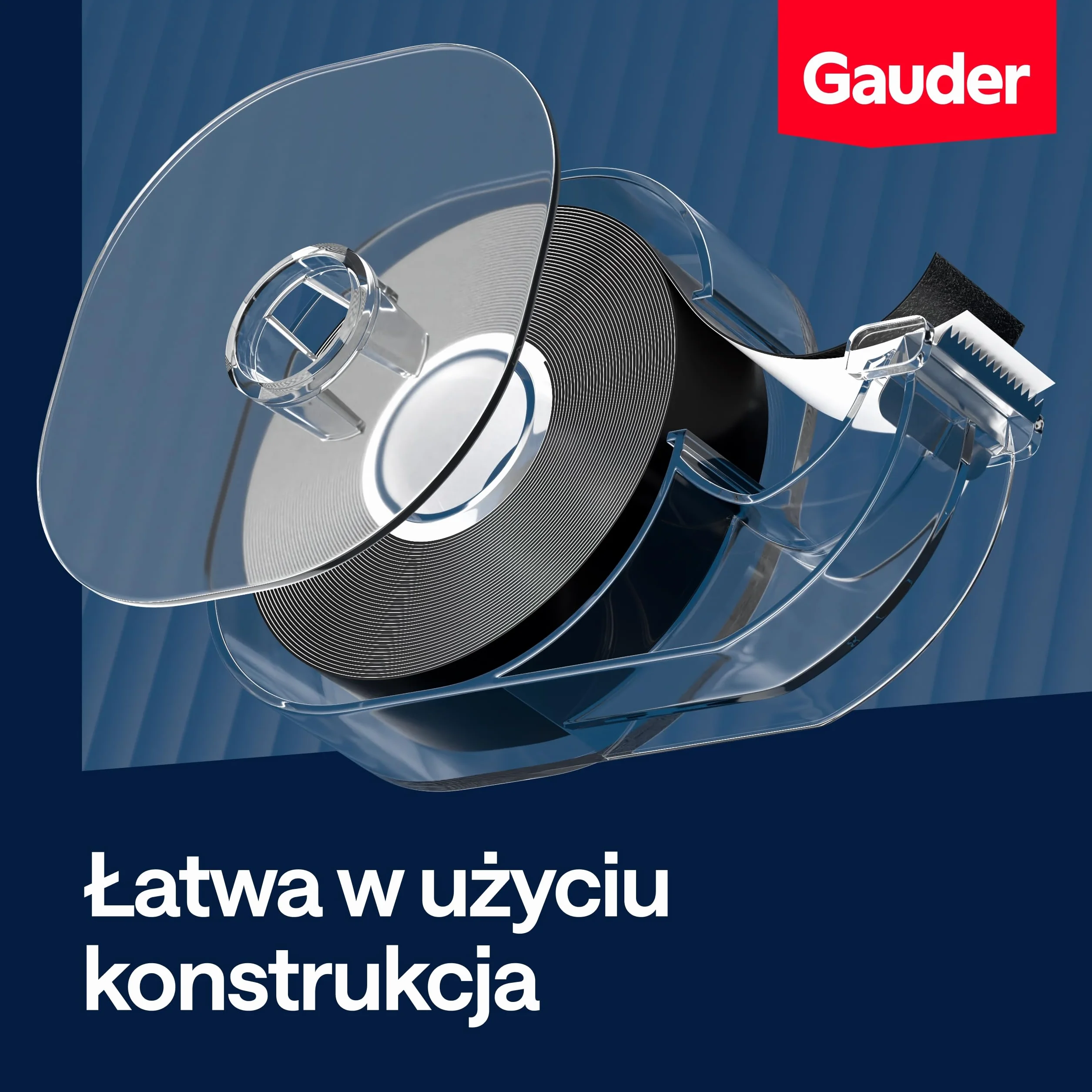 GAUDER Taśma Magnetyczna z Dyspenserem 6m x 19mm