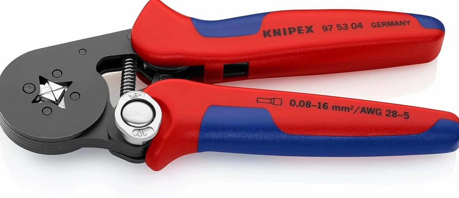 KNIPEX Samonastawne szczypce do zagniatania tulejek kablowych 180 mm 97 53 04