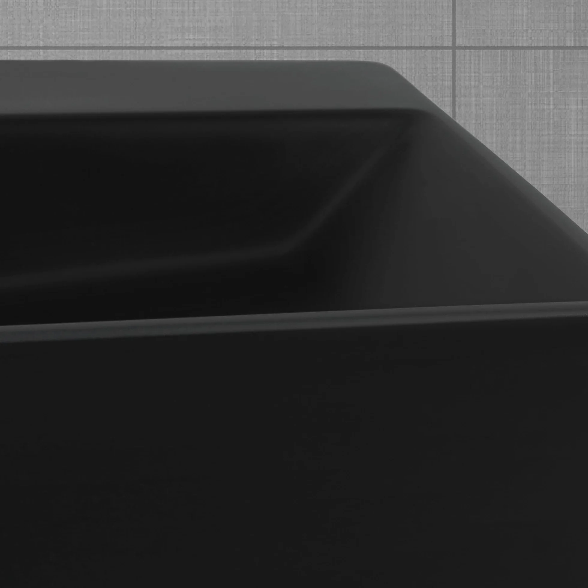 ML-Design Umywalka Kanciasta 600x365 mm Ceramika Czarny Mat
