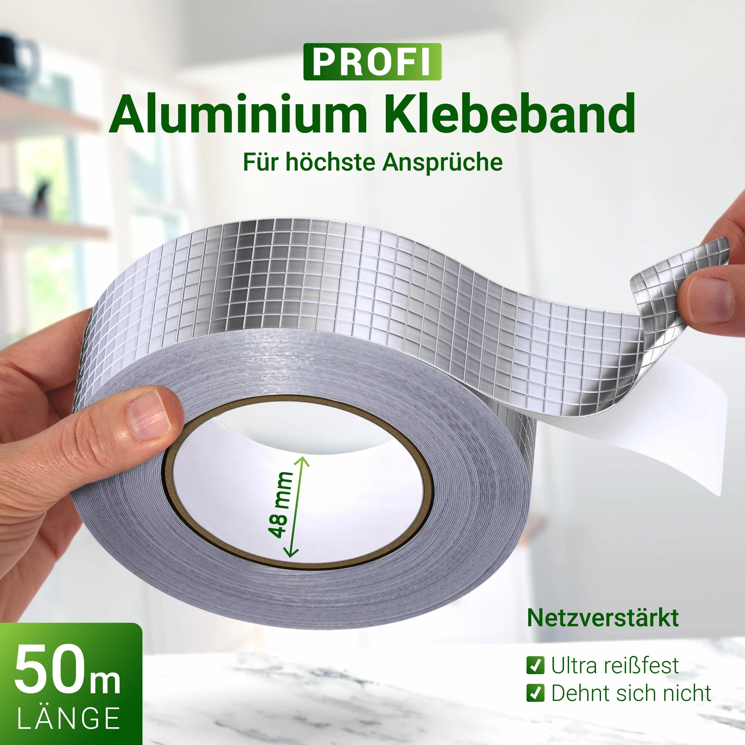 Aluminiowa taśma klejąca wzmocniona siatką 48 mm x 50 m rolka