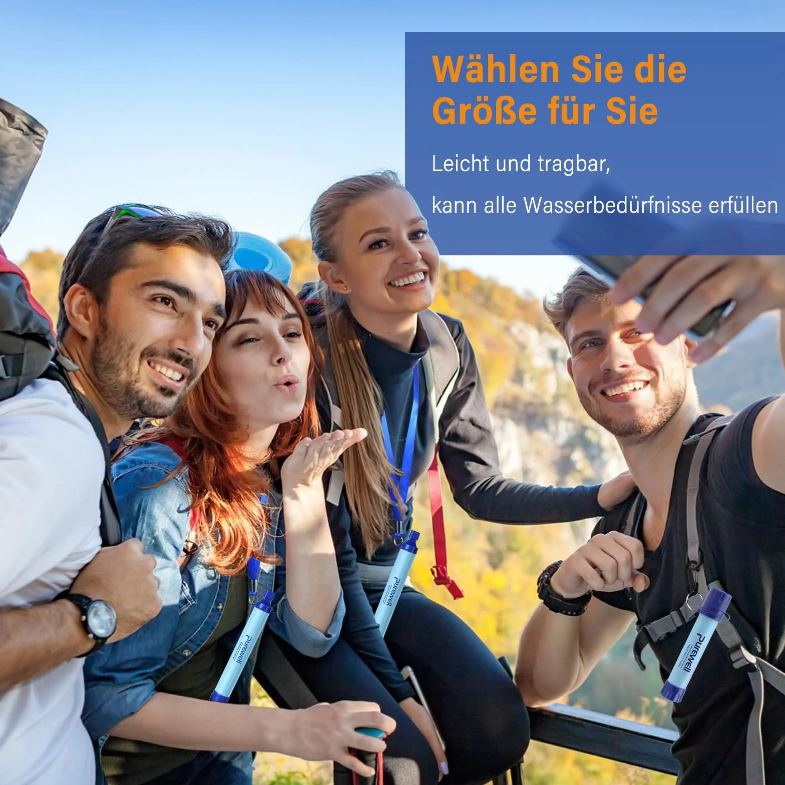 Purewell Outdoor filtr do wody, osobista filtracja wody, słomka, awaryjna survival gear, uzdatniacz wody na kemping, wędrówki, wspinaczkę, podróże z plecakiem