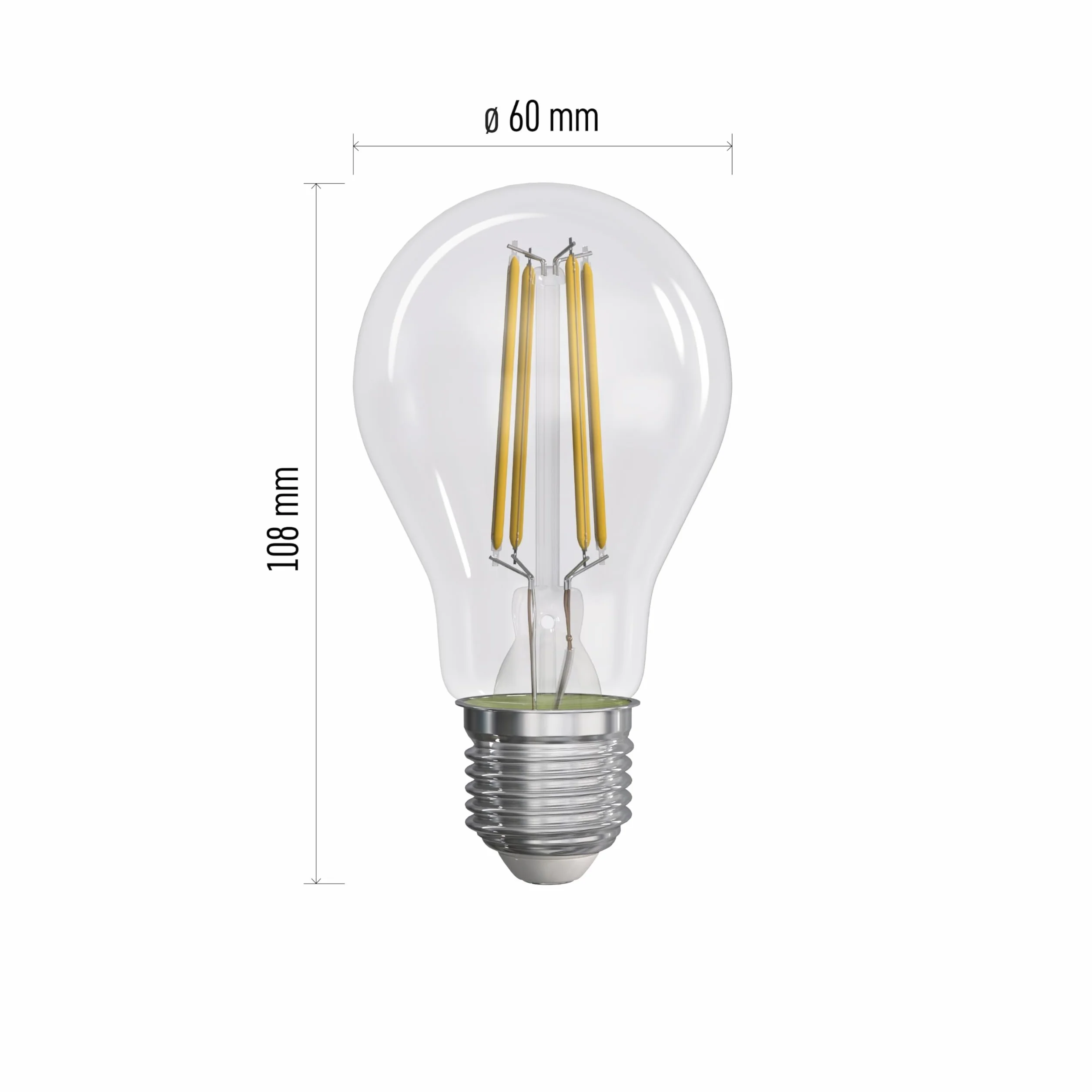 EMOS Lampa LED Edison A60 5W zamiennik żarówki 75W E27 1060 lm 2700 K 50000 h CRI 80 kąt 300°