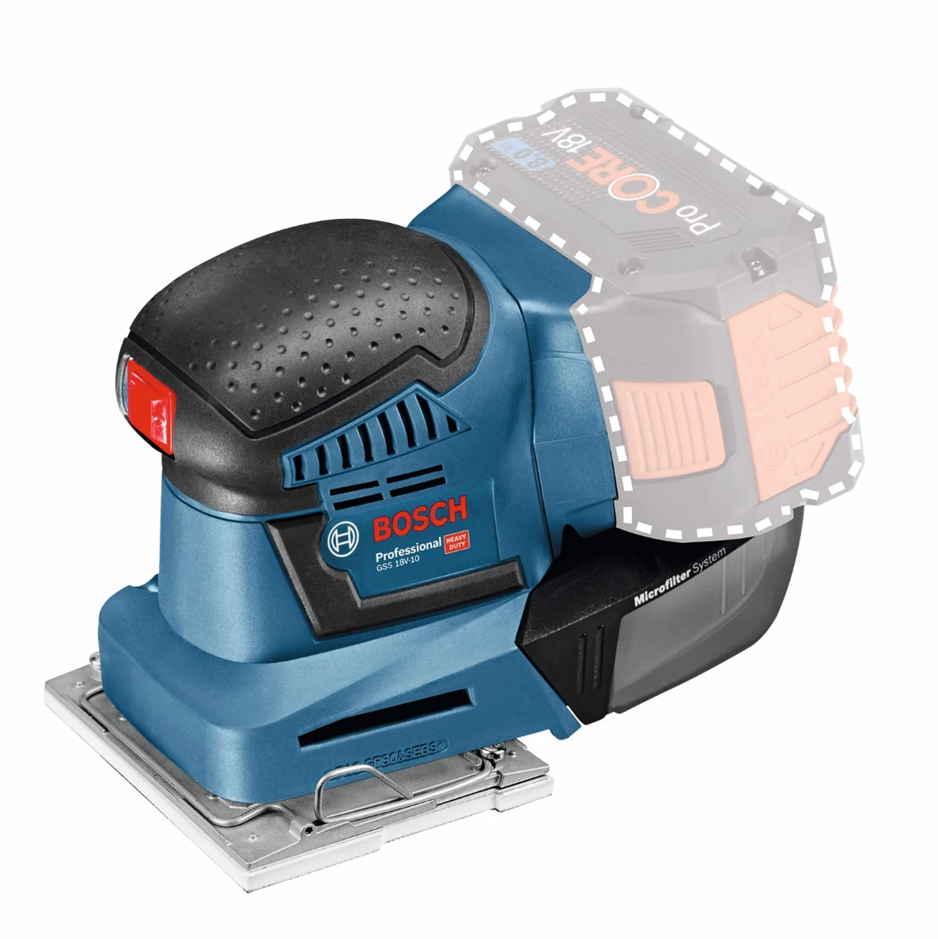 Bosch GSS 18V-10 Akumulatorowa Szlifierka Oscylacyjna 18 V 1,6 mm L-BOXX