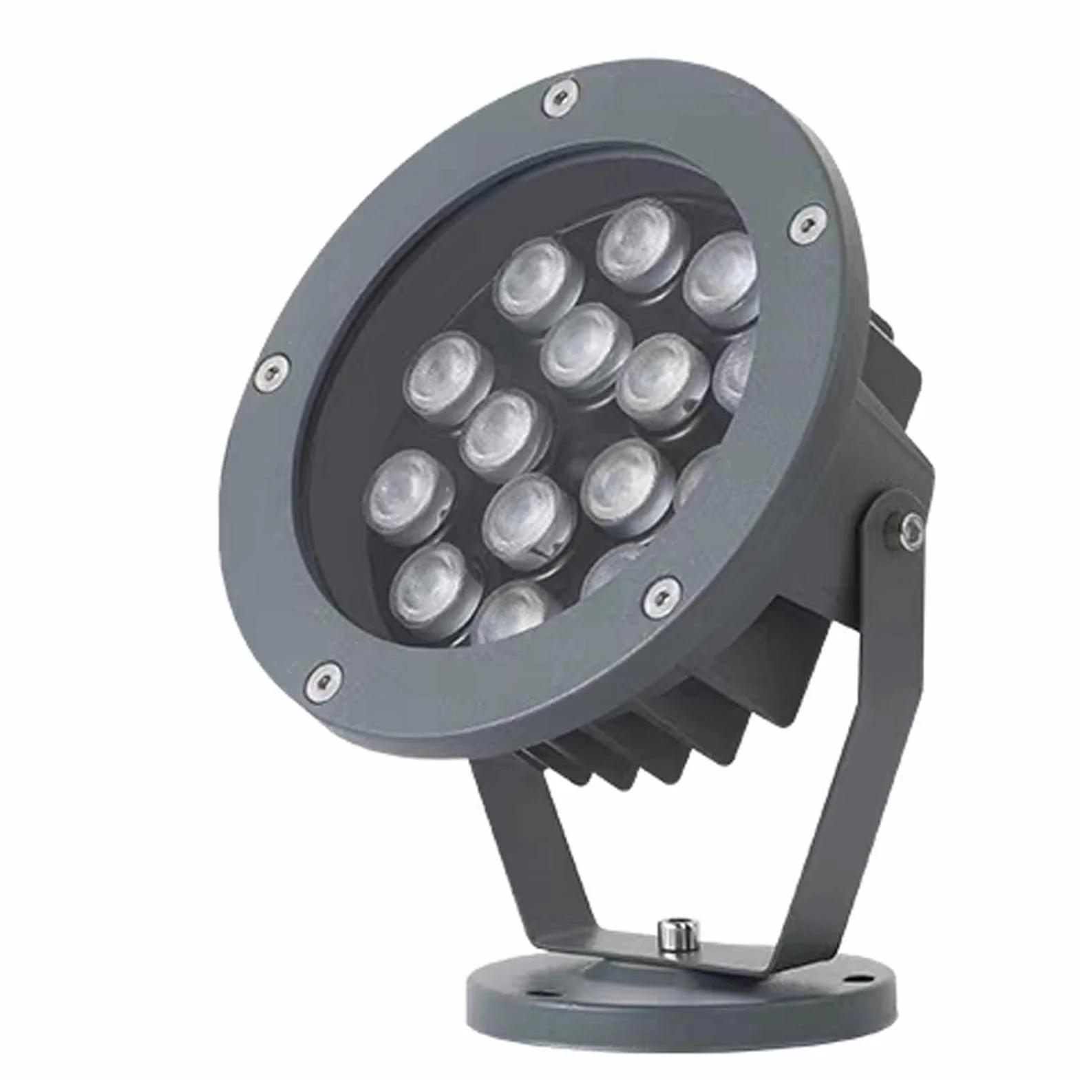 Reflektor LED na drzewo, okrągły reflektor LED do użytku na zewnątrz, AC 220 V, IP65, wodoszczelny, potrójna bawełna, projekcja trawnika ogrodowego (żółty, A-36 W)