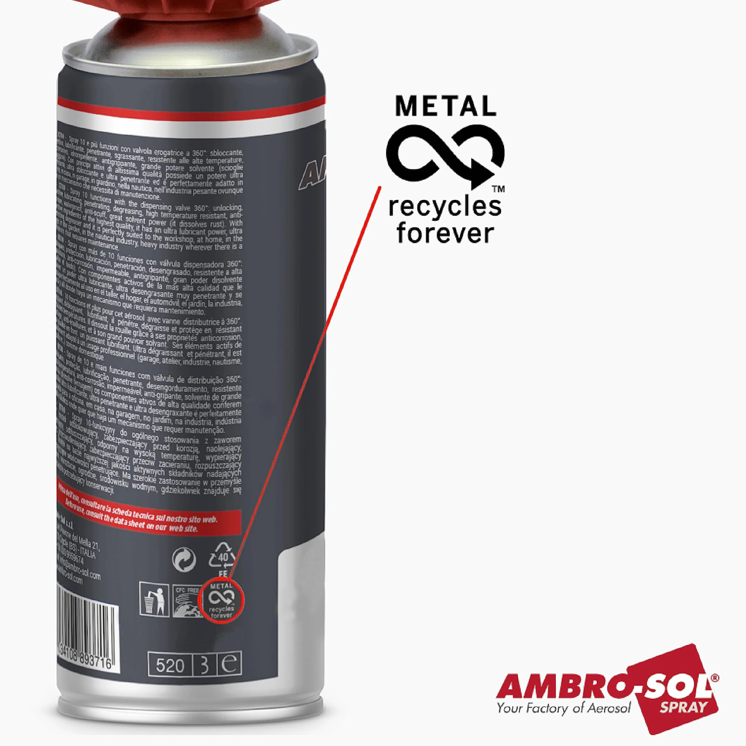Ambro-Sol G019 Smar Grafitowy 400 ml