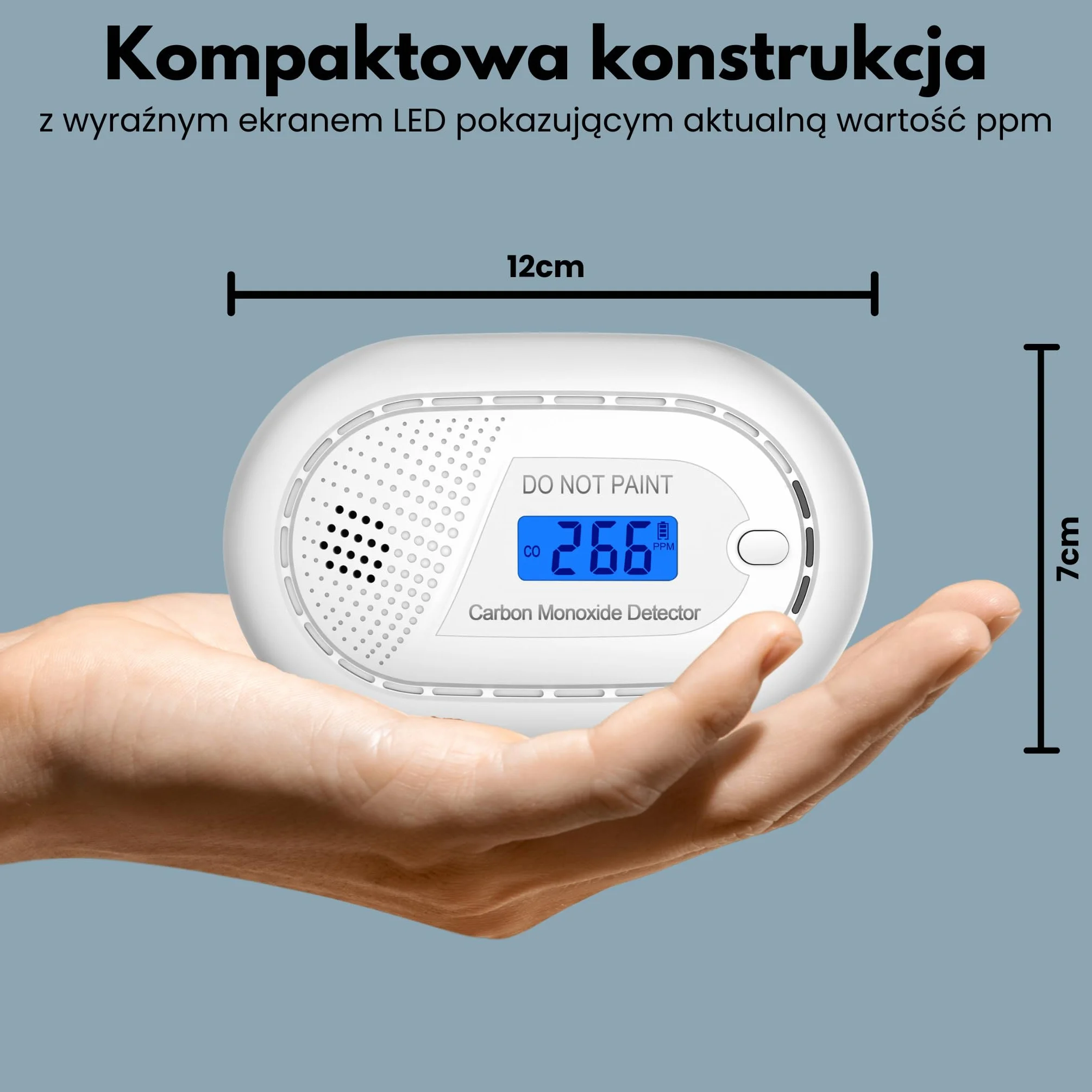 Połączony czujnik tlenku węgla z baterią o żywotności 10-letnią - detektor CO - 2 zestaw