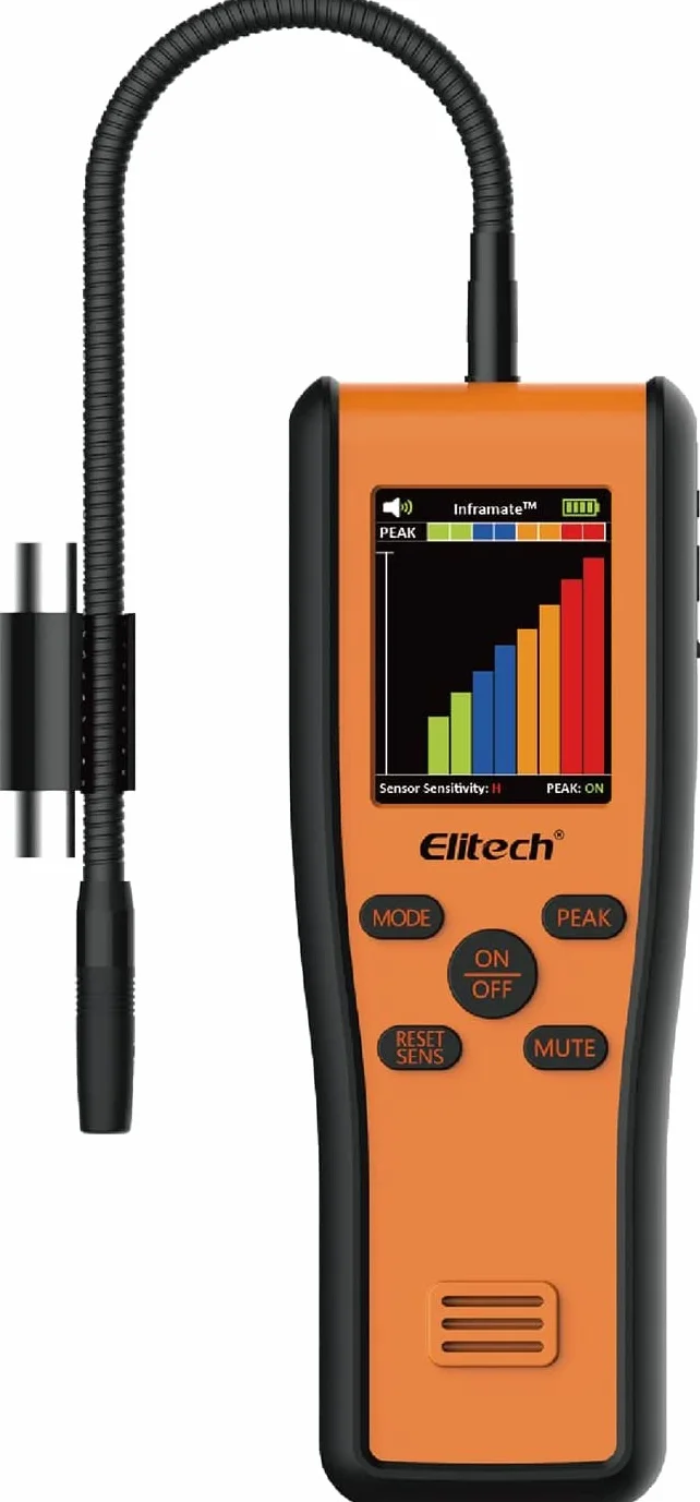 Elitech Detektor Czynnika Chłodniczego CO₂ Na Podczerwień Przenośny Monitor Dwutlenku Węgla Do Systemów HVAC Z Wyświetlaczem LCD I Alarmem